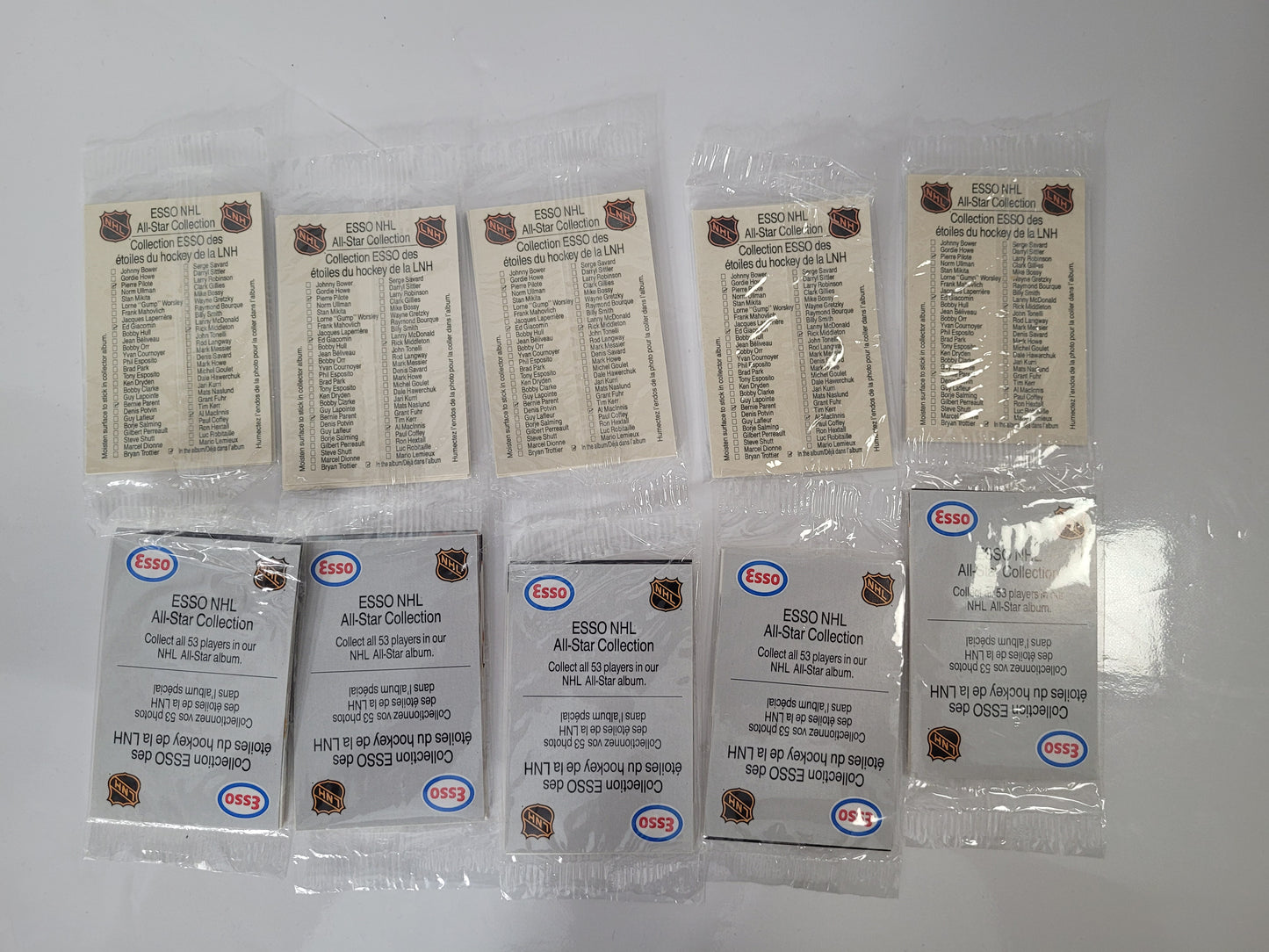 1988–89 Esso NHL All-Star Collection – 10 Sealed Hockey Sticker Packs