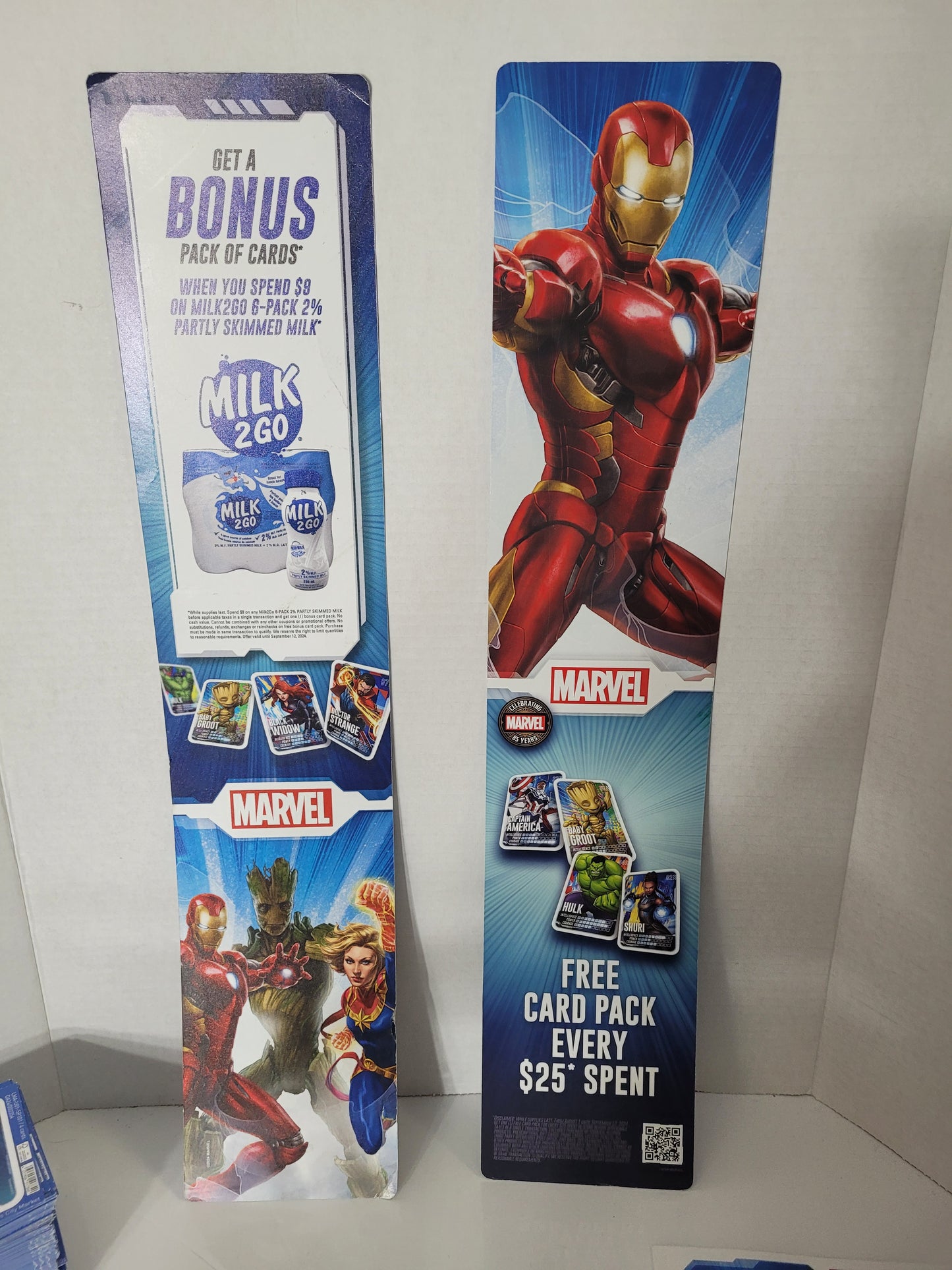 2024 Marvel "Go on a Mission in the Loblaw Universe" Collection – 135 Unopened Card Packs (540 Cards) + Album + Promotional Display Set