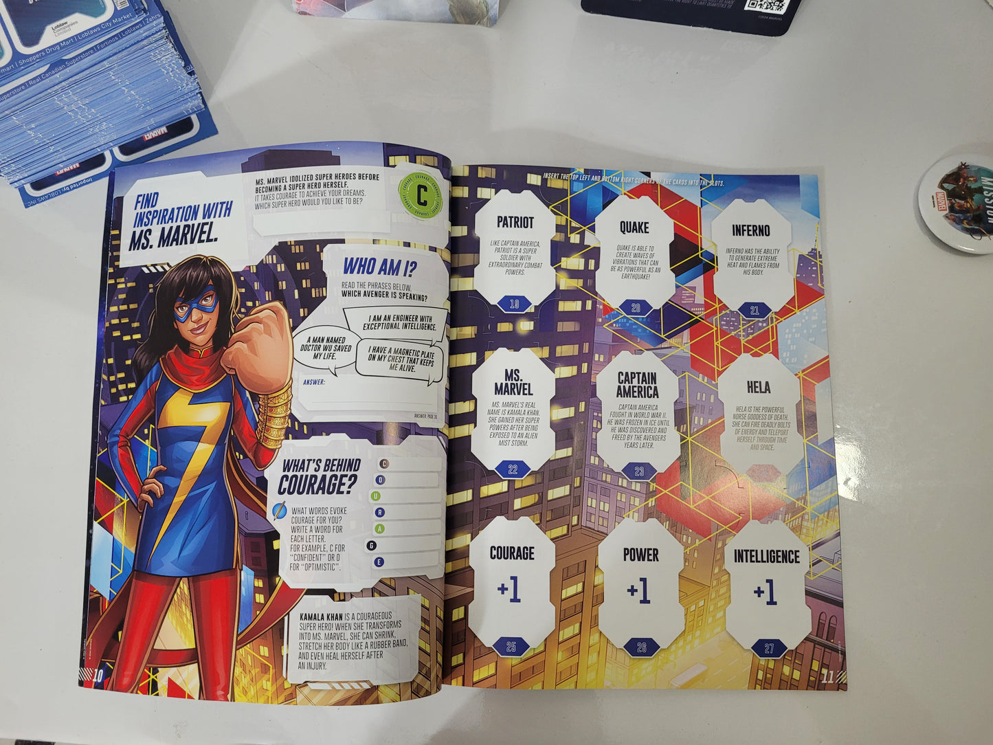 2024 Marvel "Go on a Mission in the Loblaw Universe" Collection – 135 Unopened Card Packs (540 Cards) + Album + Promotional Display Set