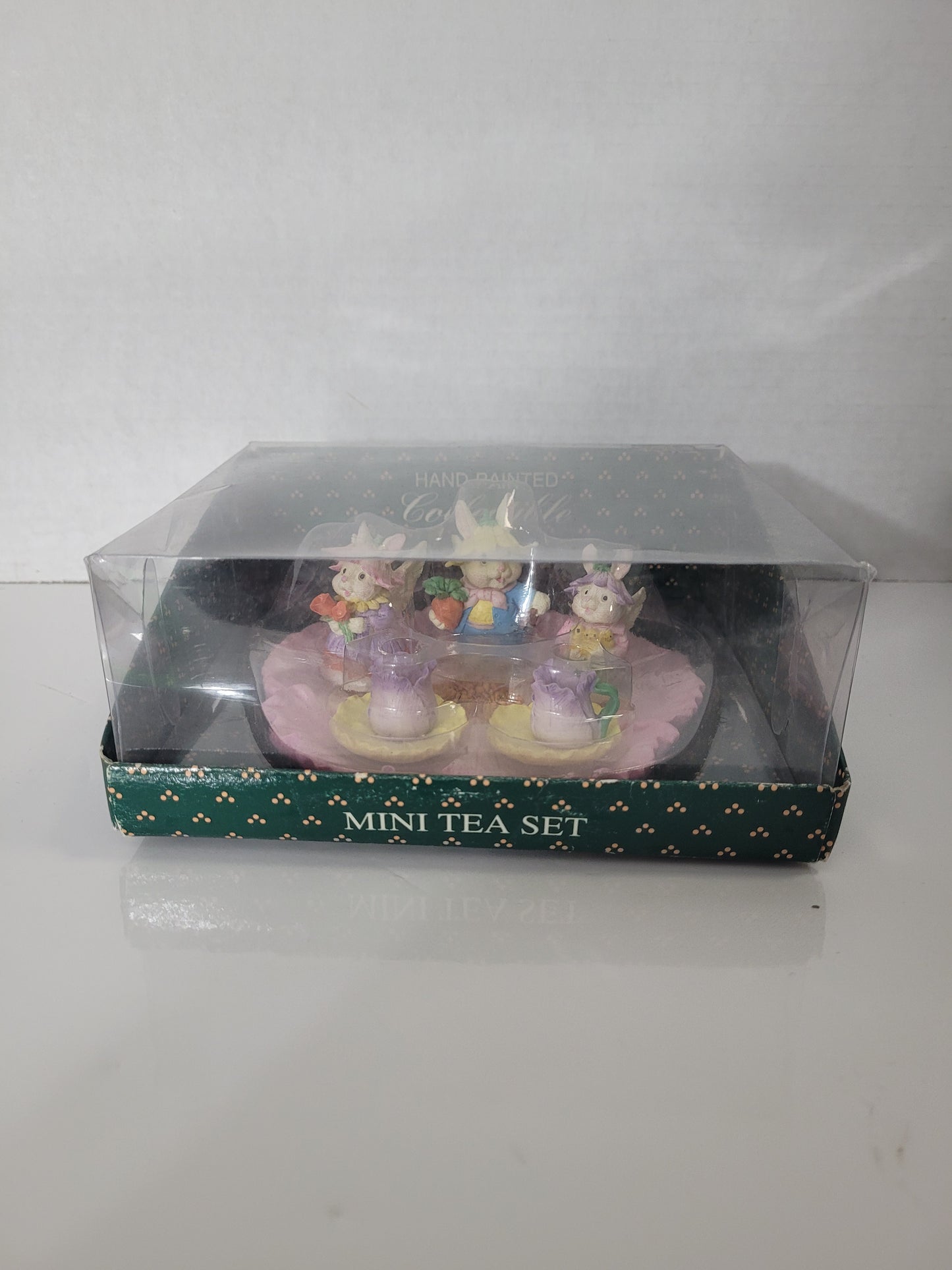1994 Hand-Painted Bunny Mini Tea Set – Ranger International Collectible – New in Original Box