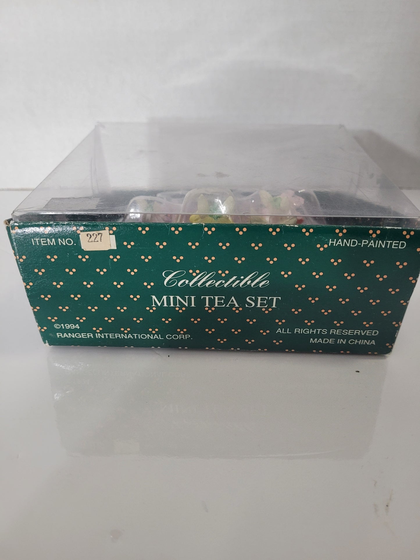 1994 Hand-Painted Bunny Mini Tea Set – Ranger International Collectible – New in Original Box