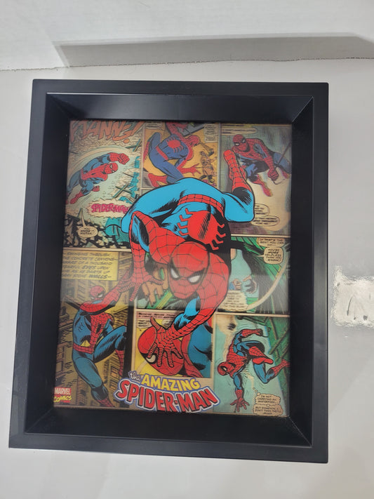 Marvel The Amazing Spider-Man 3D Framed Wall Art – 9.25" x 11.25" – Official Marvel Licensed