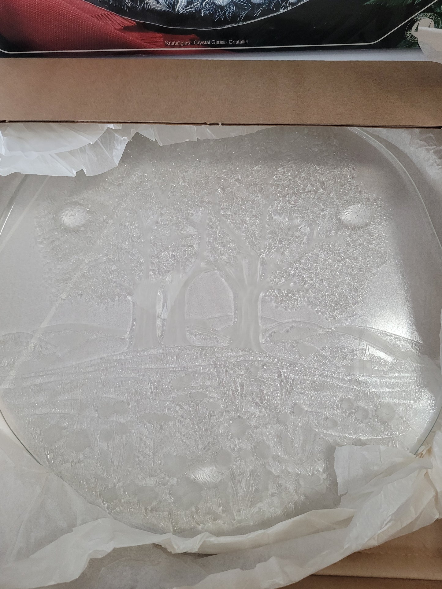 Walther Glas "Sommerland" Crystal Glass Serving Platter with Original Box – Made in Germany – Never Used