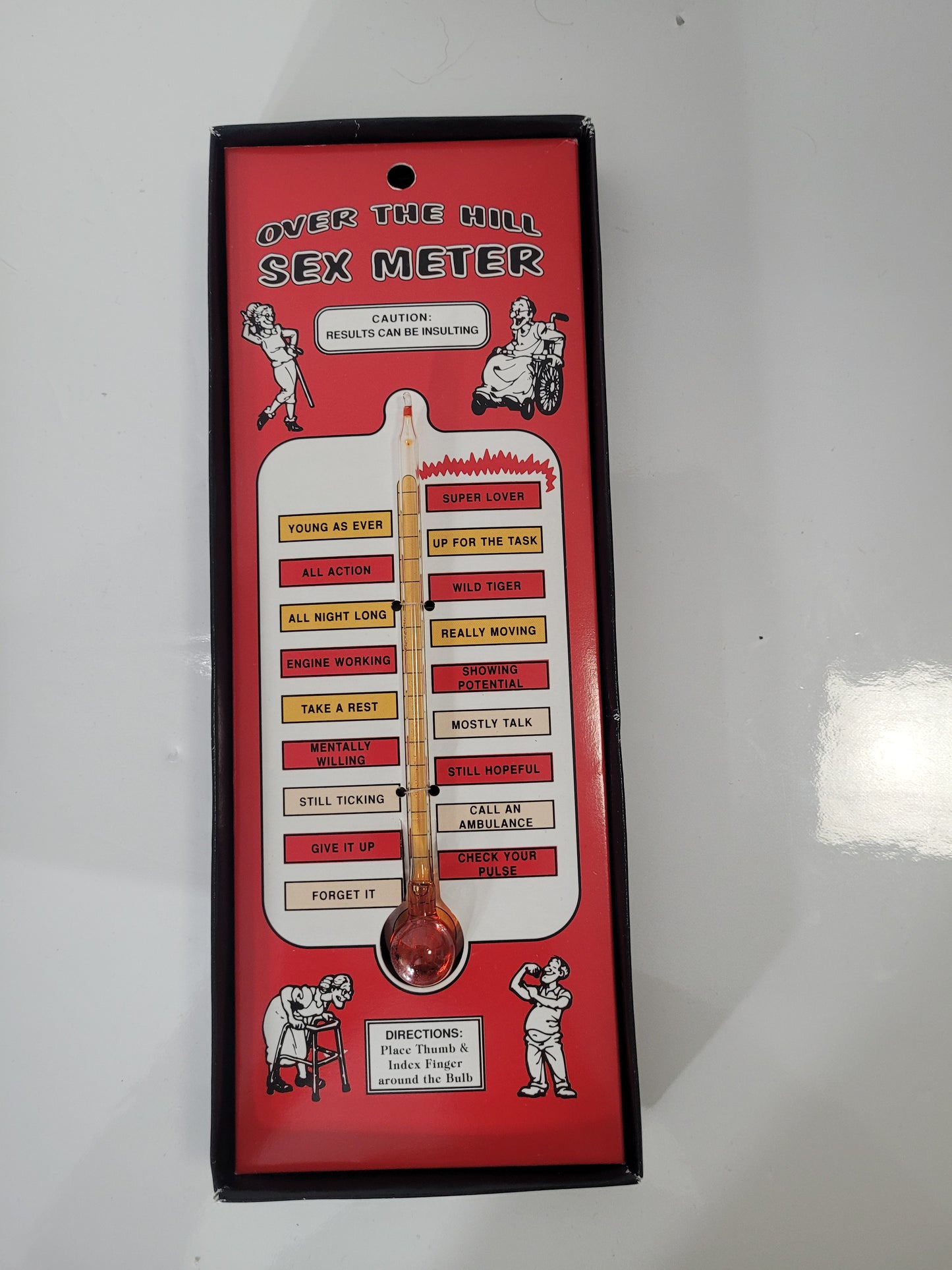 Vintage Over the Hill Sex Meter Novelty Thermometer – Boxed Gag Gift