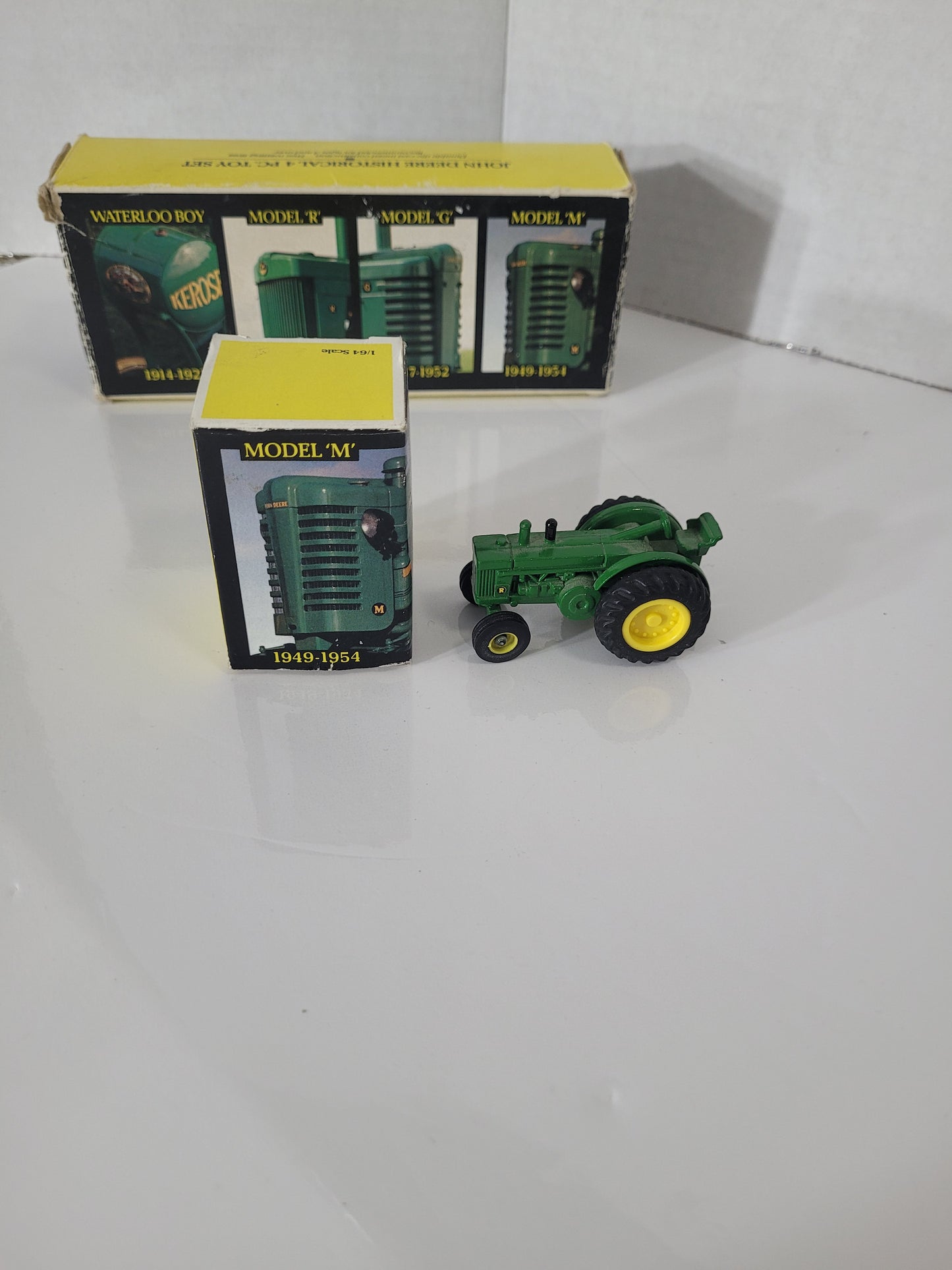 Vintage 1988 ERTL John Deere Historical 4-Piece Tractor Set – 1:64 Scale