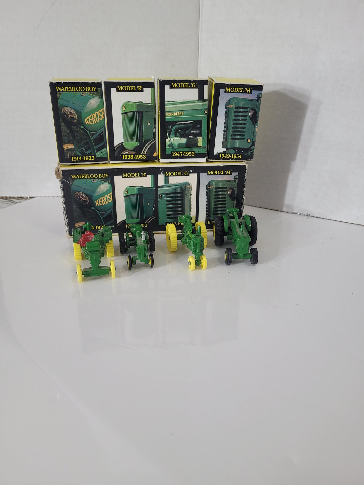 Vintage 1988 ERTL John Deere Historical 4-Piece Tractor Set – 1:64 Scale