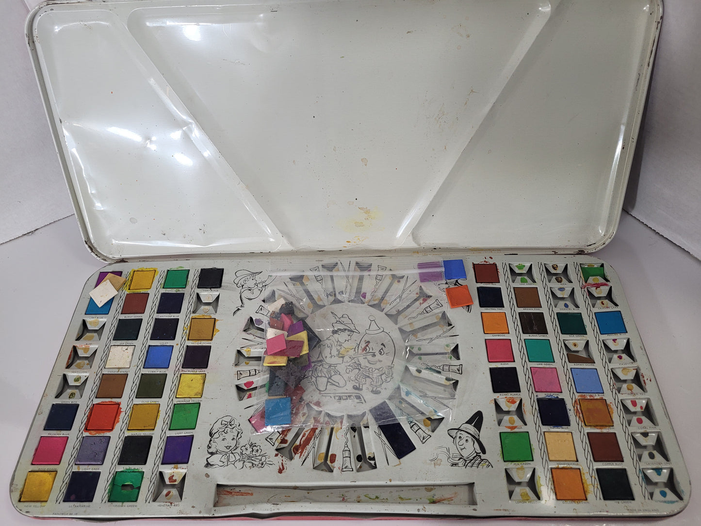Vintage “The Supreme Paint Box” Large Tin Watercolour Set – 20" × 9"