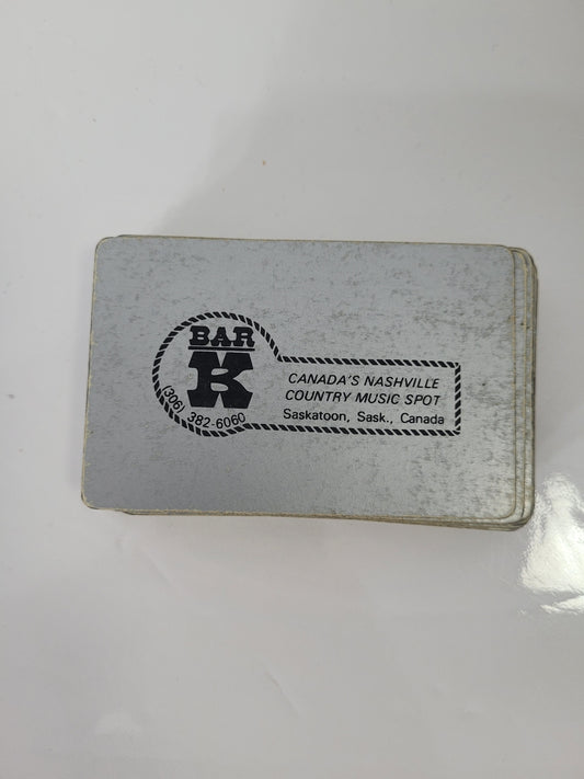 Vintage Bar K Saskatoon Advertising Playing Cards – Complete 52-Card Deck