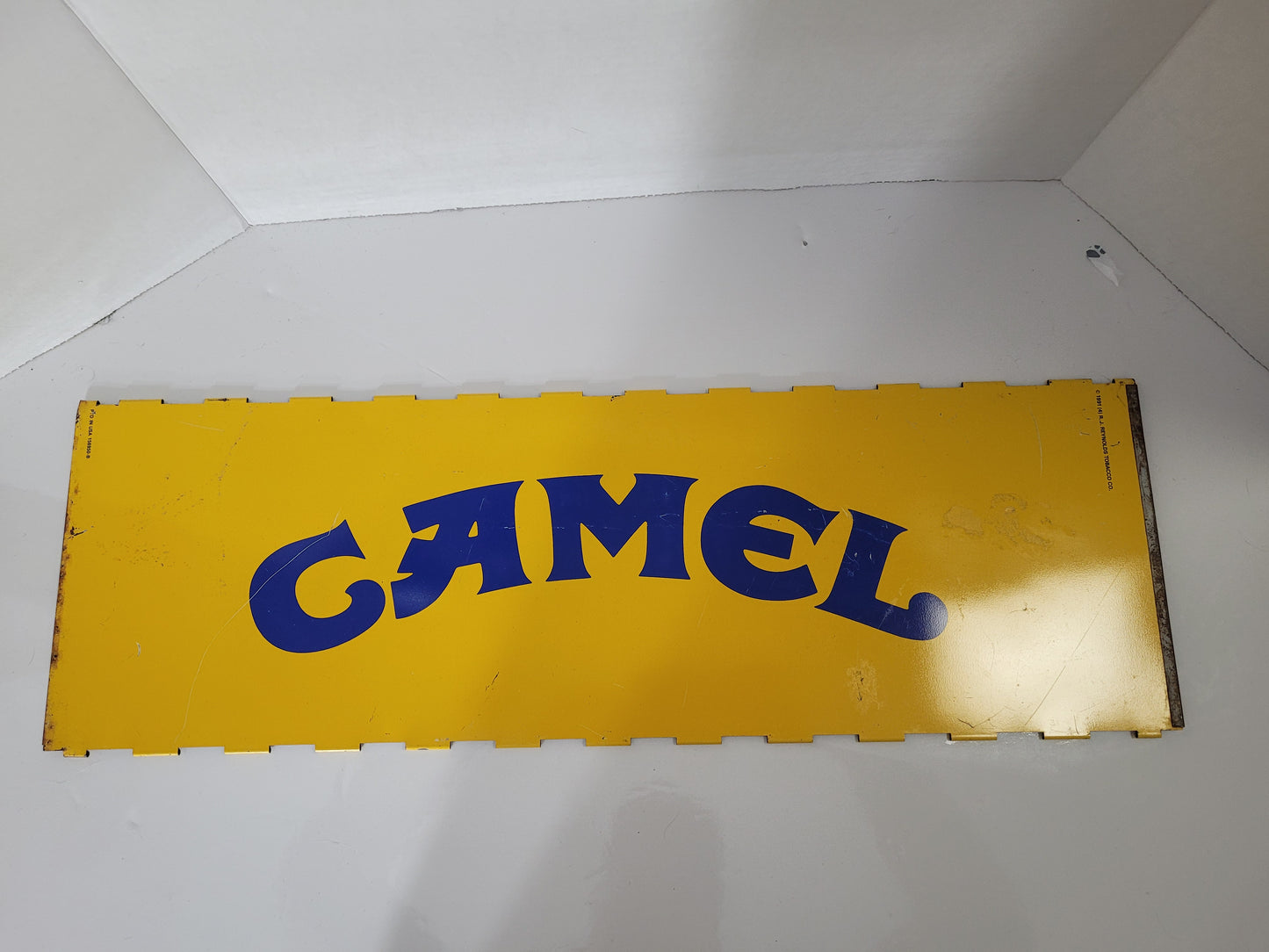 Vintage 1991 Camel Metal Advertising Panel – R.J. Reynolds – 24" × 8"