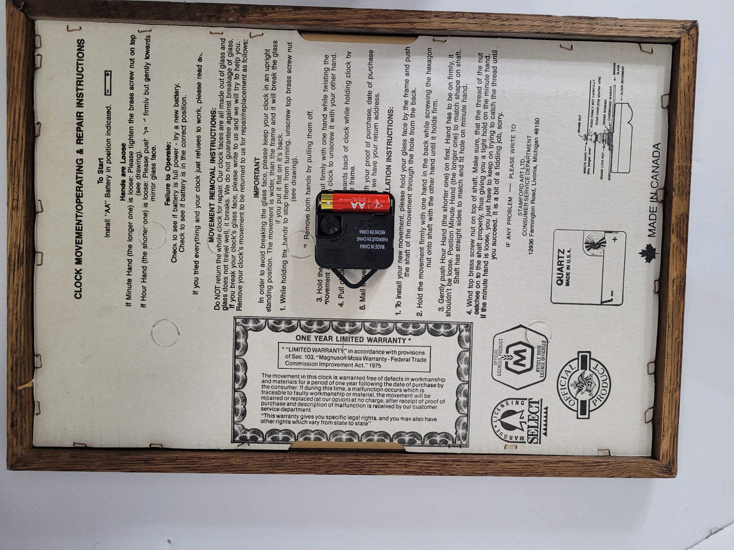 Vintage Molson Canadian Lager Mirrored Advertising Clock – 19" × 13"