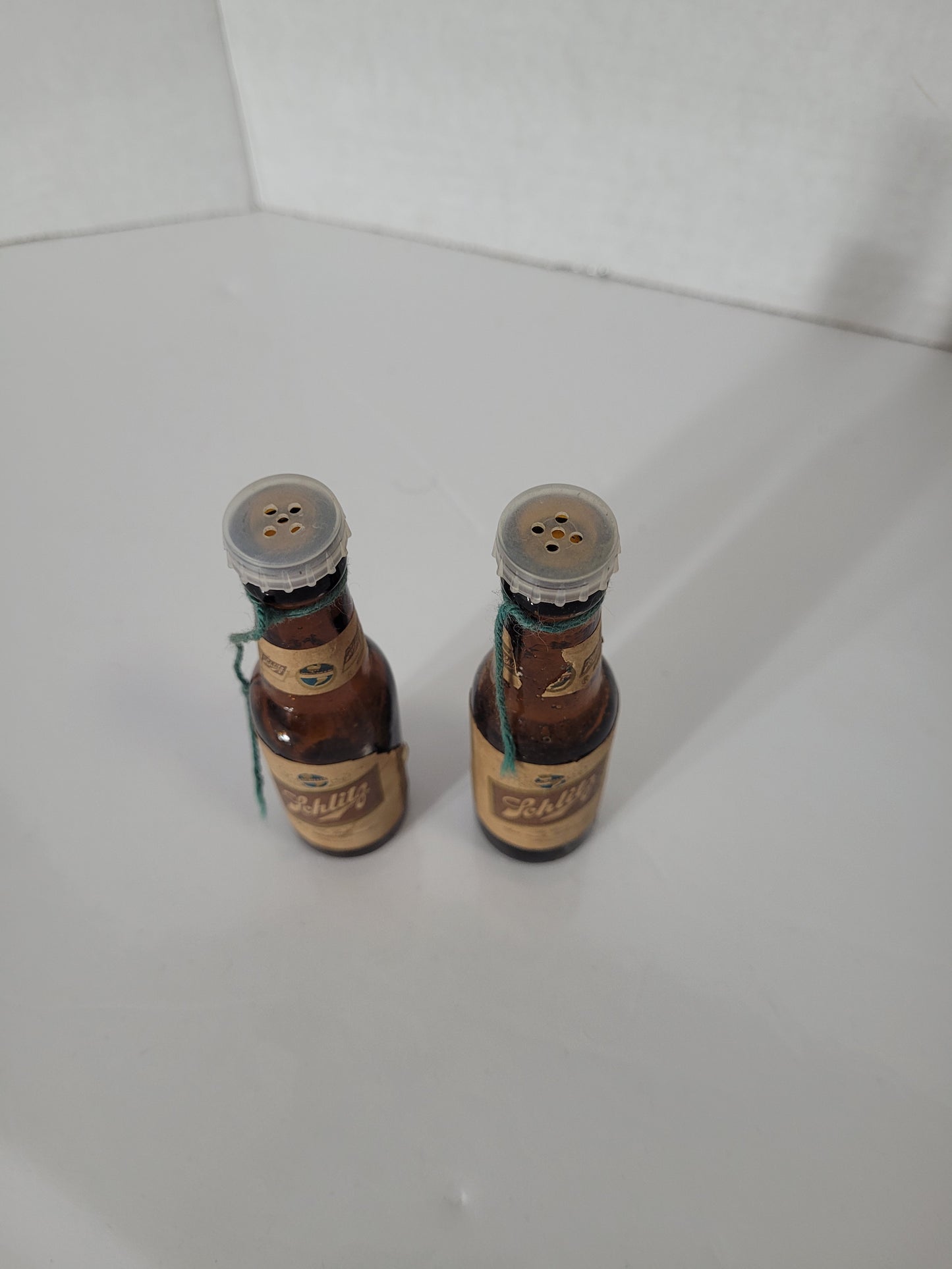 Vintage Schlitz Beer Mini Bottle Salt & Pepper Shakers – 4" Pair