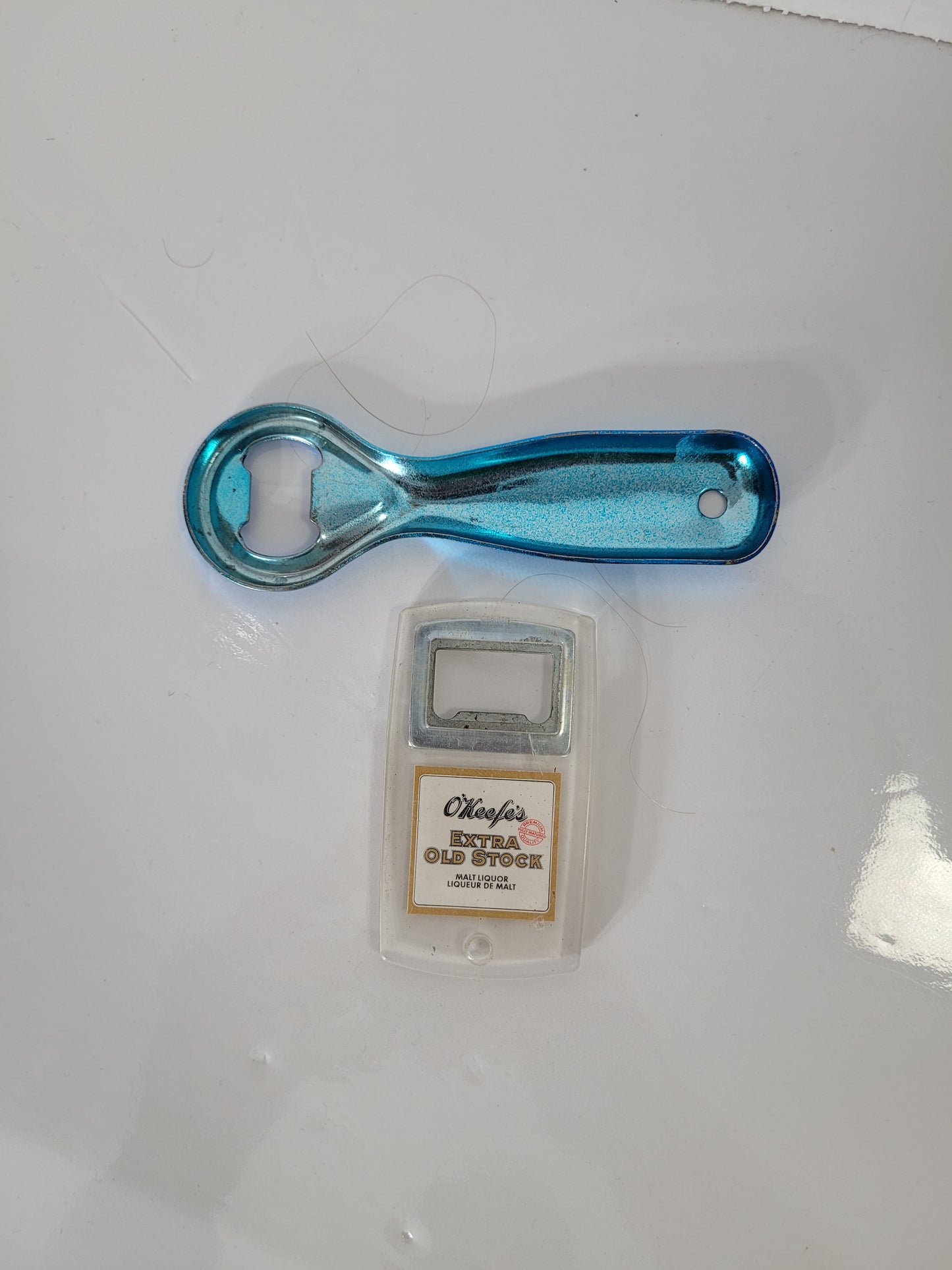 Vintage O’Keefe’s Extra Old Stock & Old Vienna Advertising Bottle Openers – Set of 2