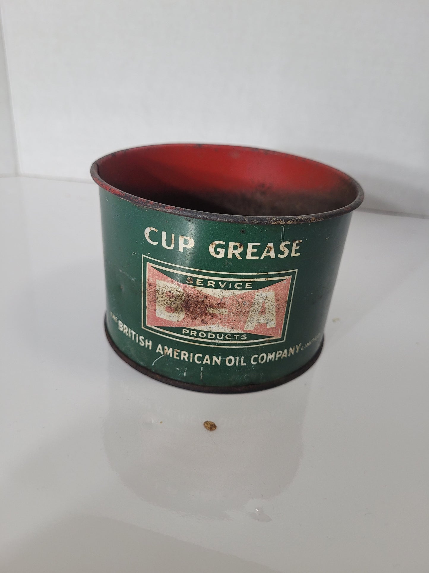 Vintage B-A British American Oil Cup Grease Tin – 4" – Canadian Gas & Oil Advertising