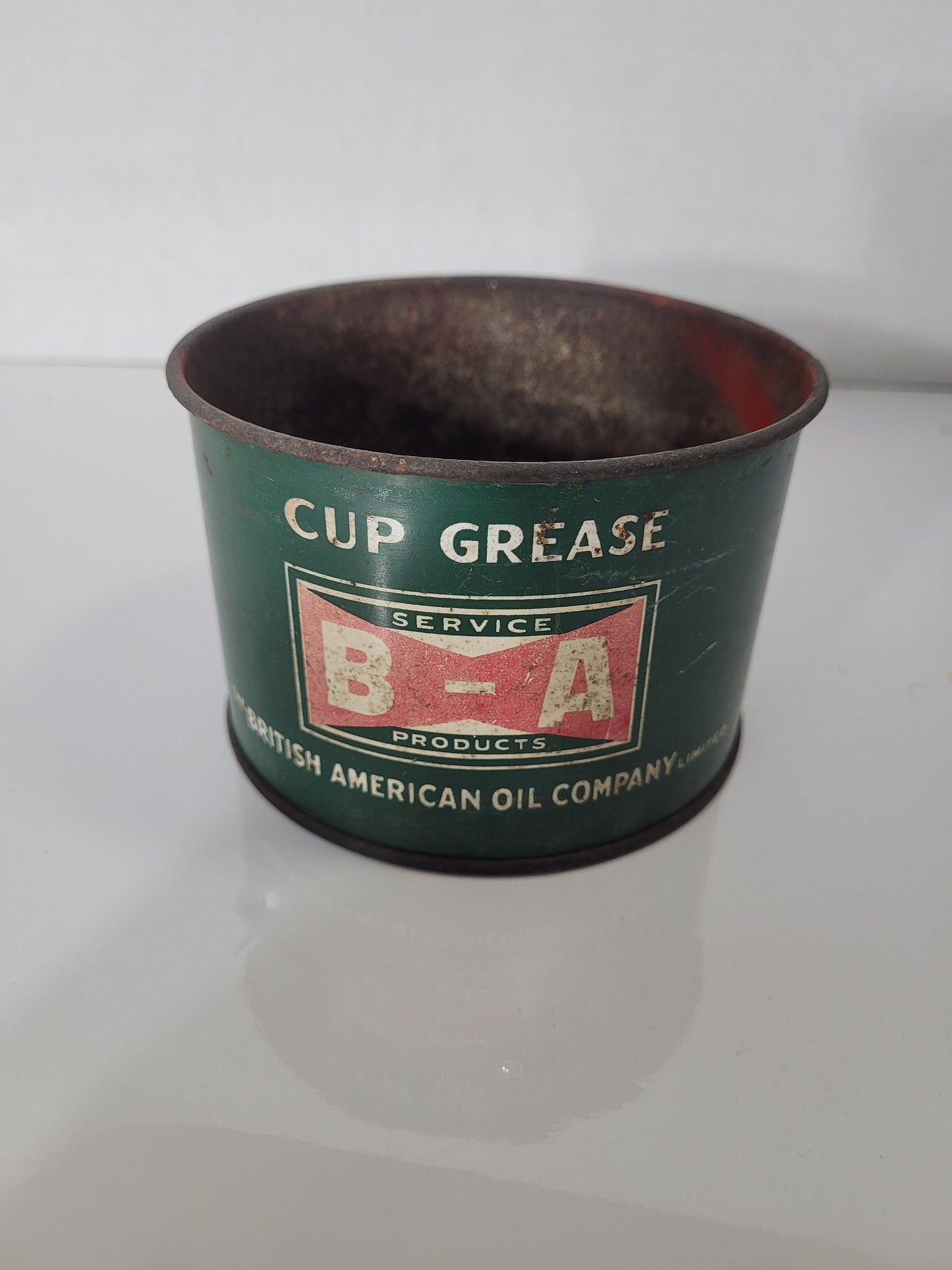 Vintage B-A British American Oil Cup Grease Tin – 4" – Canadian Gas & Oil Advertising