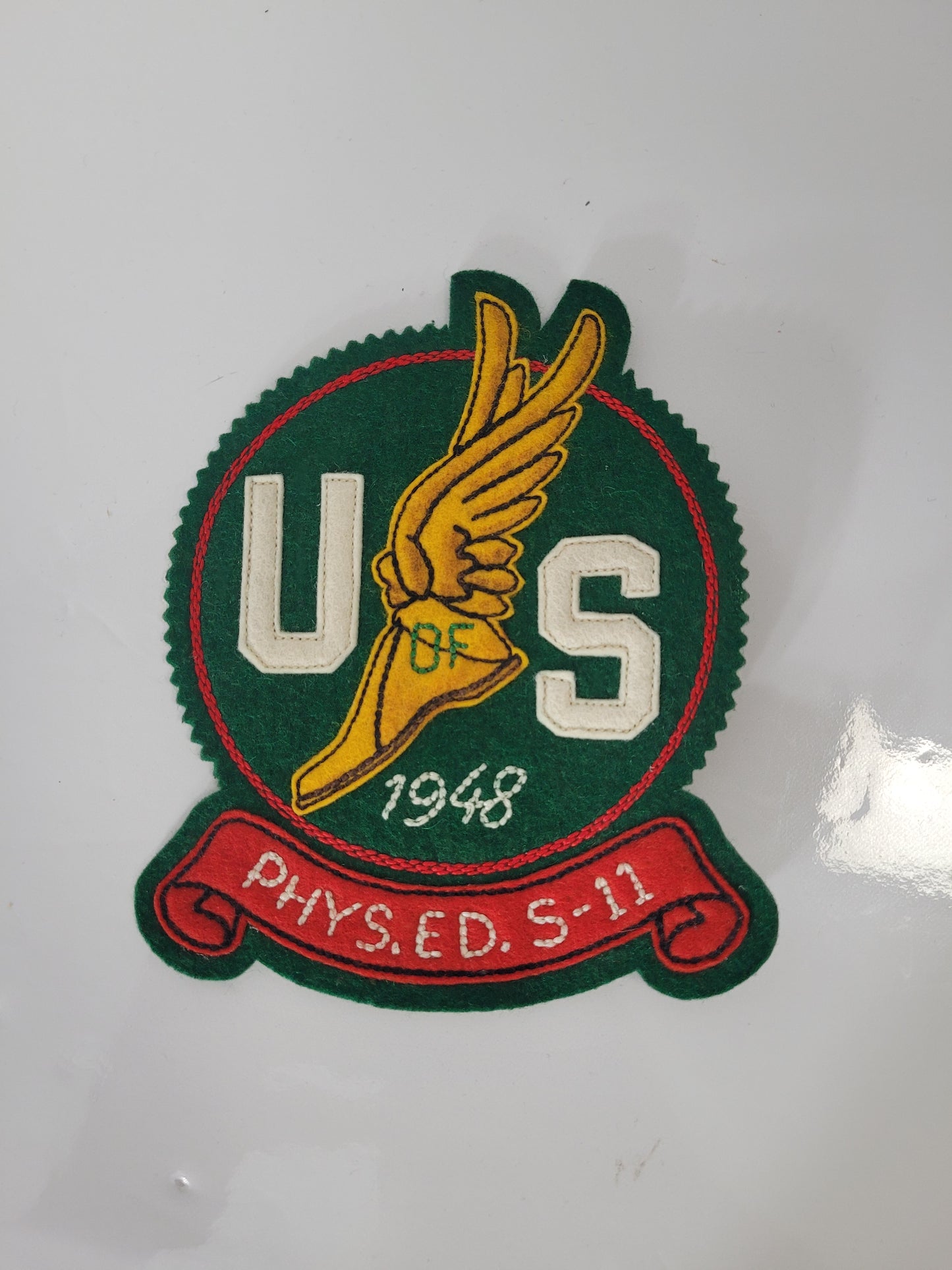 Vintage 1948 University of Saskatchewan Physical Education Felt Crest Patch