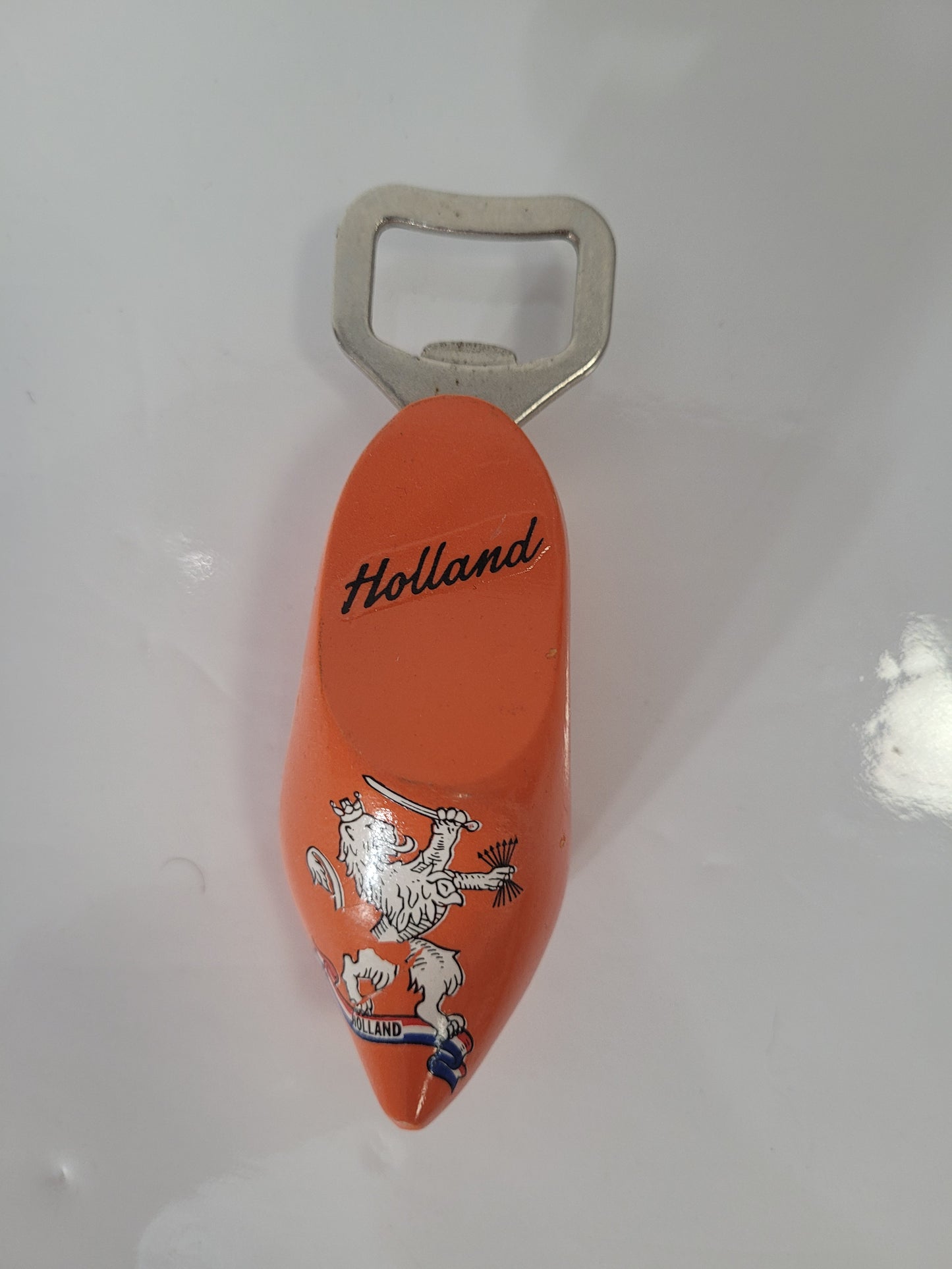 Vintage Holland Dutch Wooden Clog Bottle Opener – Orange Souvenir
