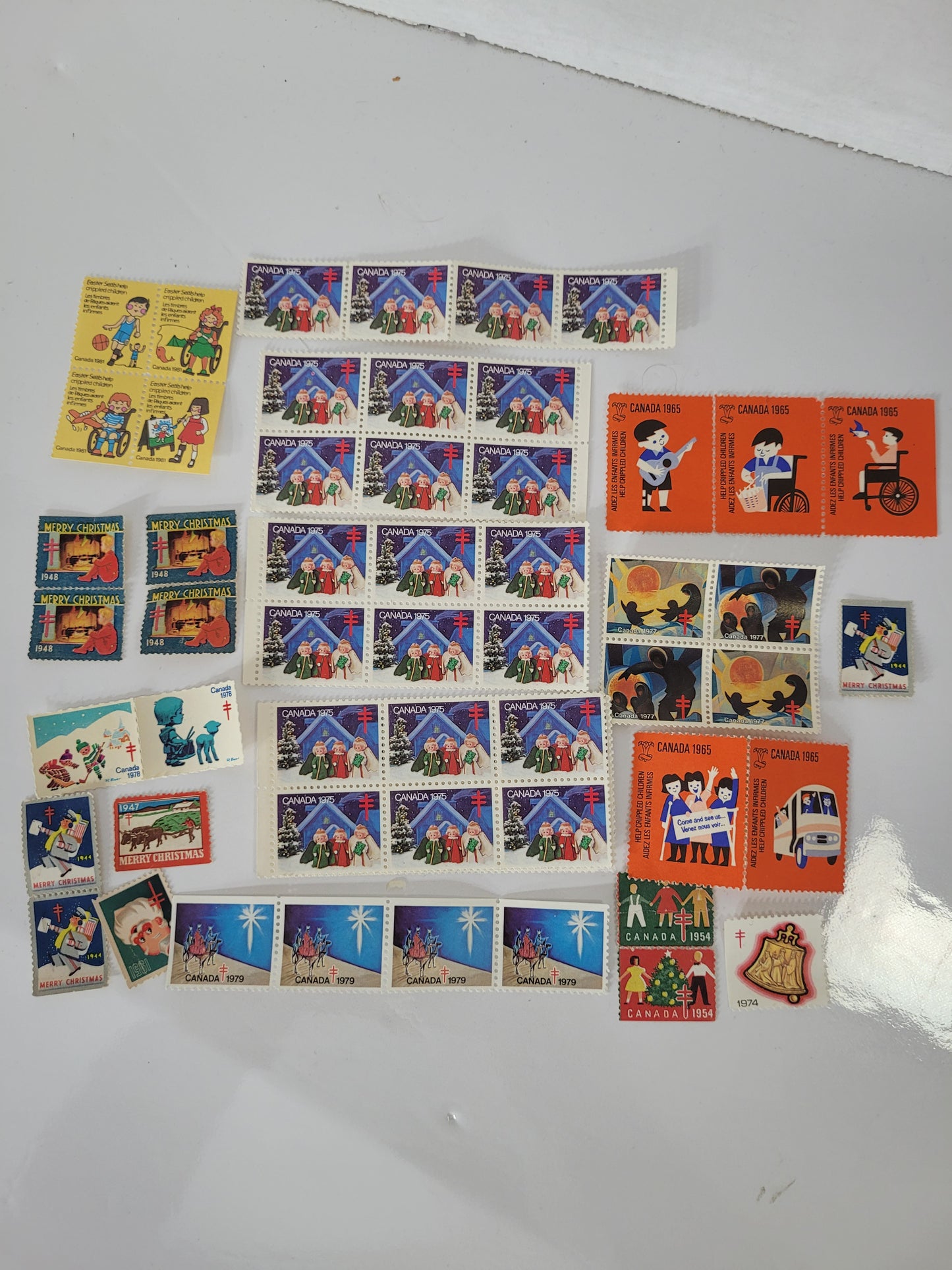 Vintage Canadian Christmas Seal Collection – 1940s–1980s
