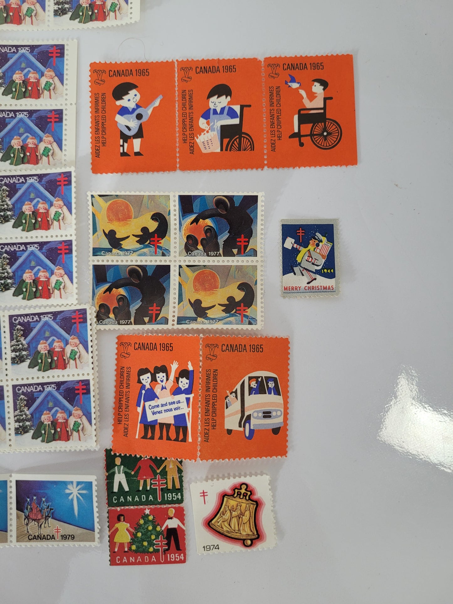 Vintage Canadian Christmas Seal Collection – 1940s–1980s