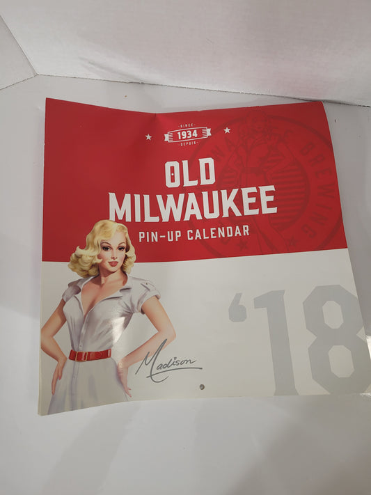 Old Milwaukee 2018 Pin-Up Beer Advertising Calendar
