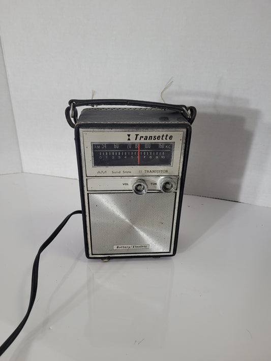 Vintage Transette 8-Transistor AM Battery/Electric Radio – Tested & Working