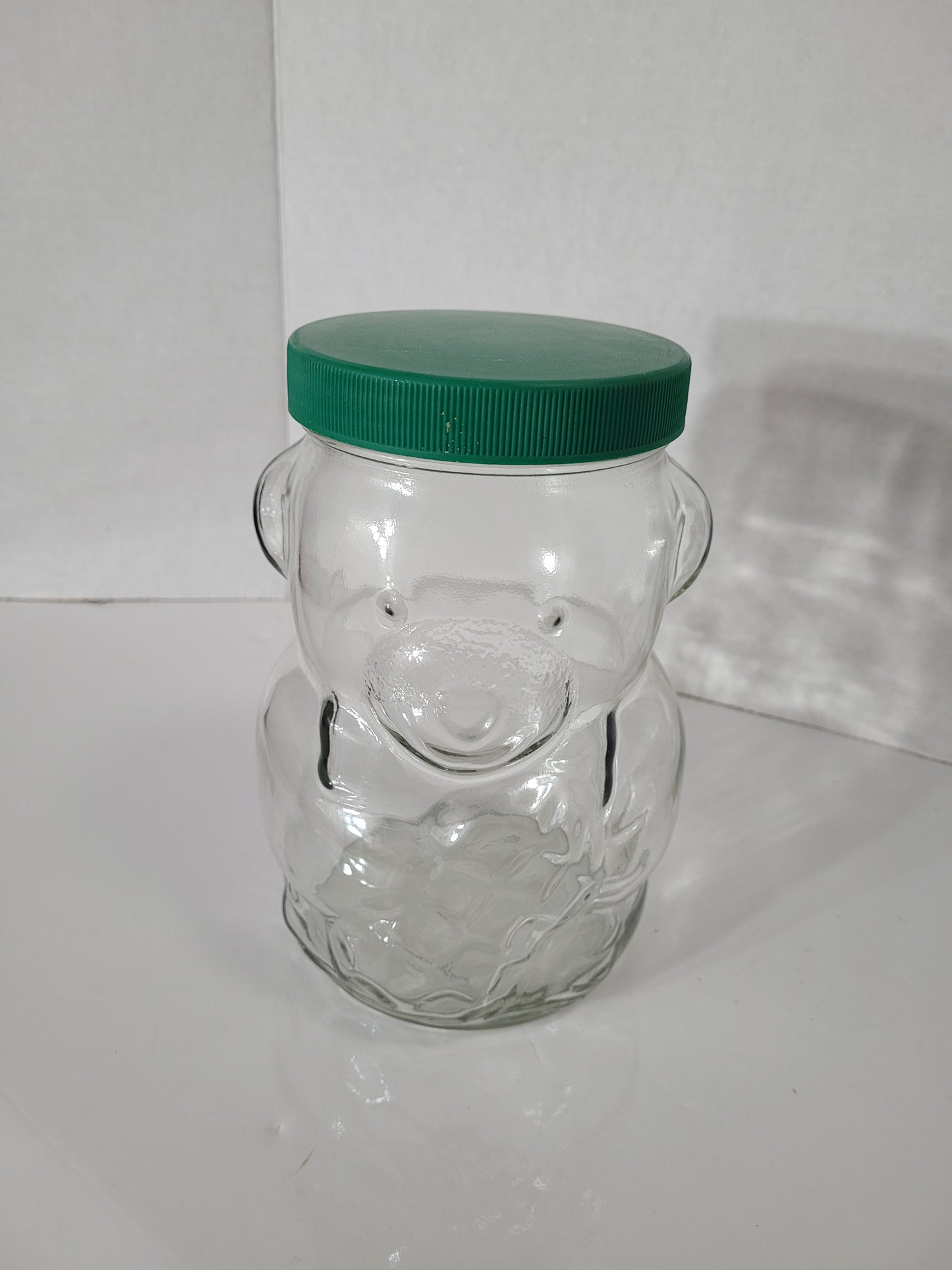 Vintage Kraft Peanut Butter Bear Glass Jar with Green Lid – Made in Canada