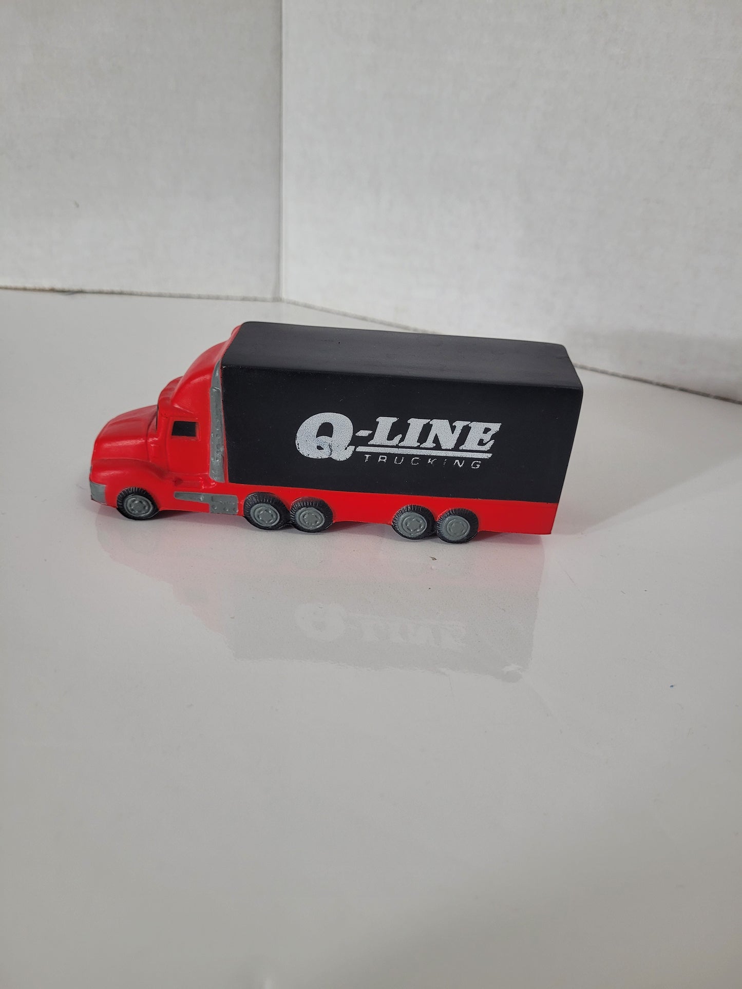 Q-Line Trucking Saskatoon Promotional Foam Semi Truck – Vintage-Style Advertising Collectible