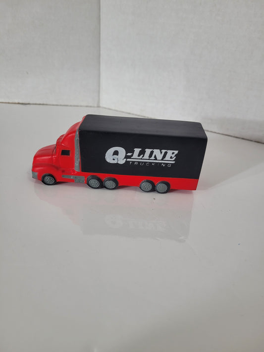 Q-Line Trucking Saskatoon Promotional Foam Semi Truck – Vintage-Style Advertising Collectible