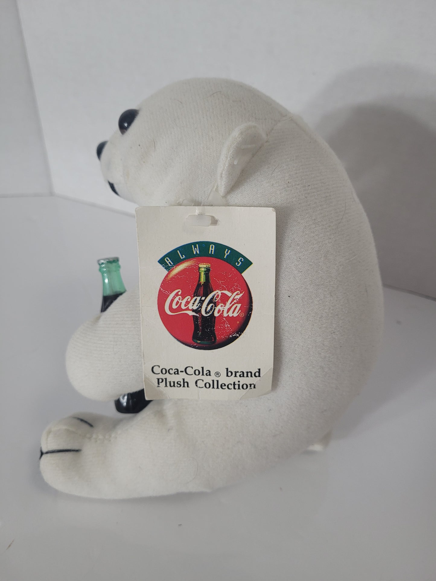 1993 Coca-Cola Polar Bear Plush with Coke Bottle & Original Tag