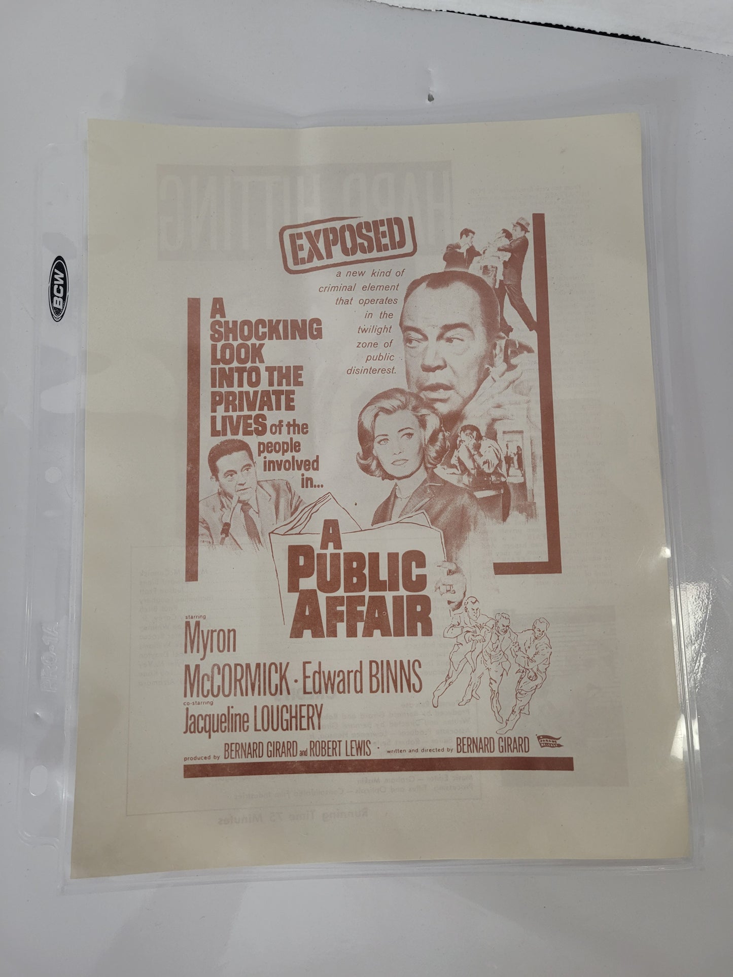 Vintage 1960s Movie Promotional Advertising Sheets – Lot of 4