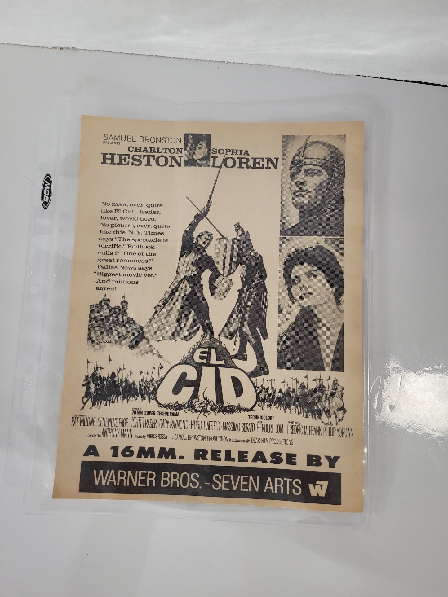 Vintage 1960s Movie Promotional Advertising Sheets – Lot of 4