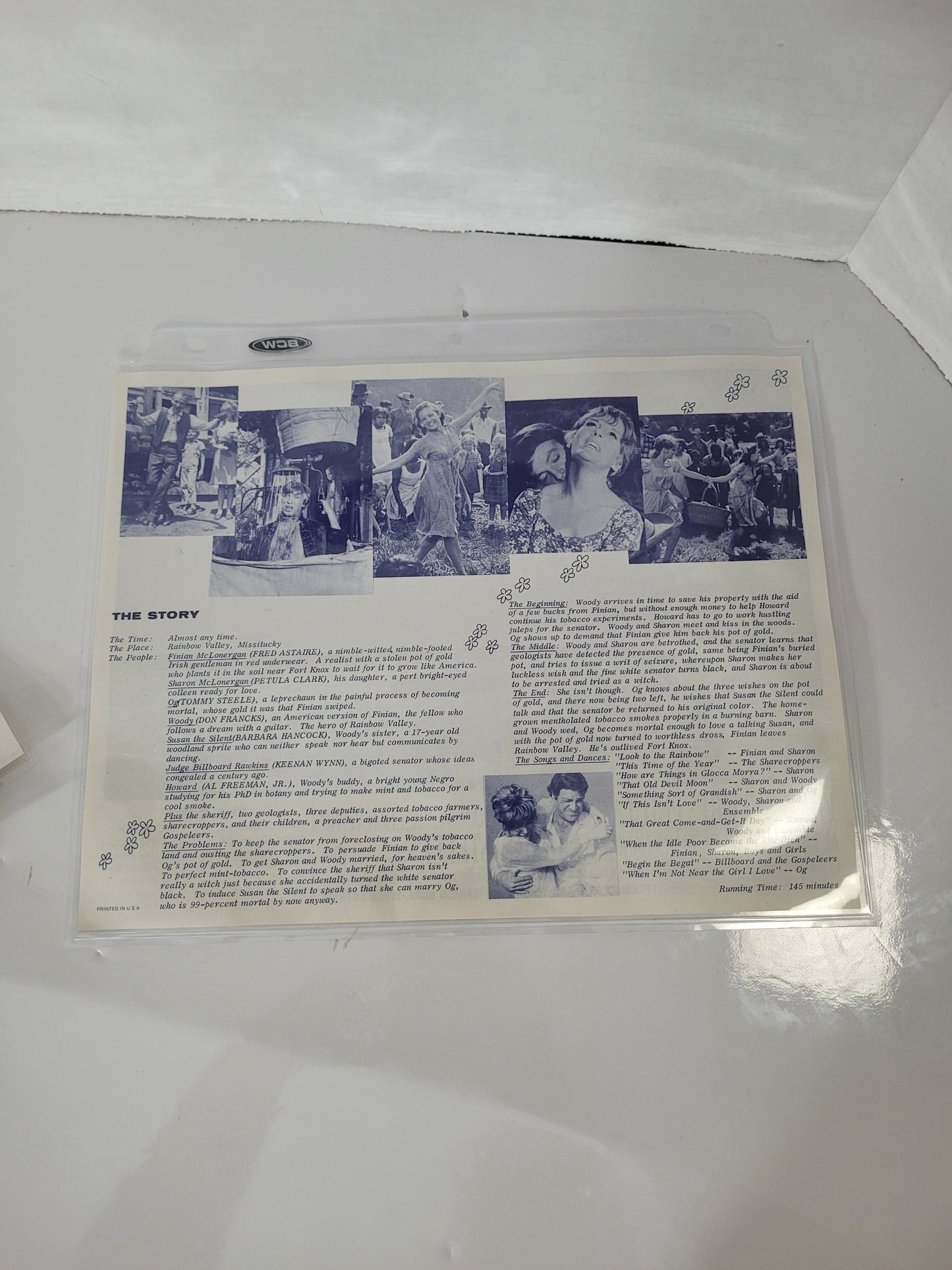 Vintage Warner Bros.-Seven Arts Movie Promotional Press Sheets – Lot of 3 Description
