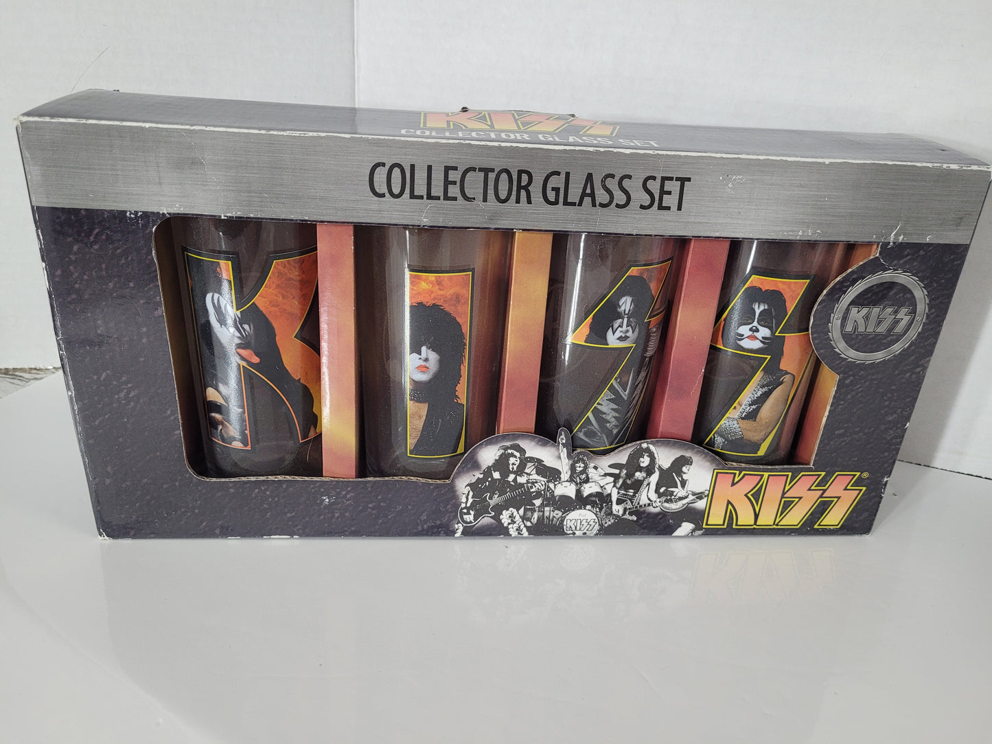 2010 KISS Collector Glass Set – 4 × 10 oz. Glasses – Original Box