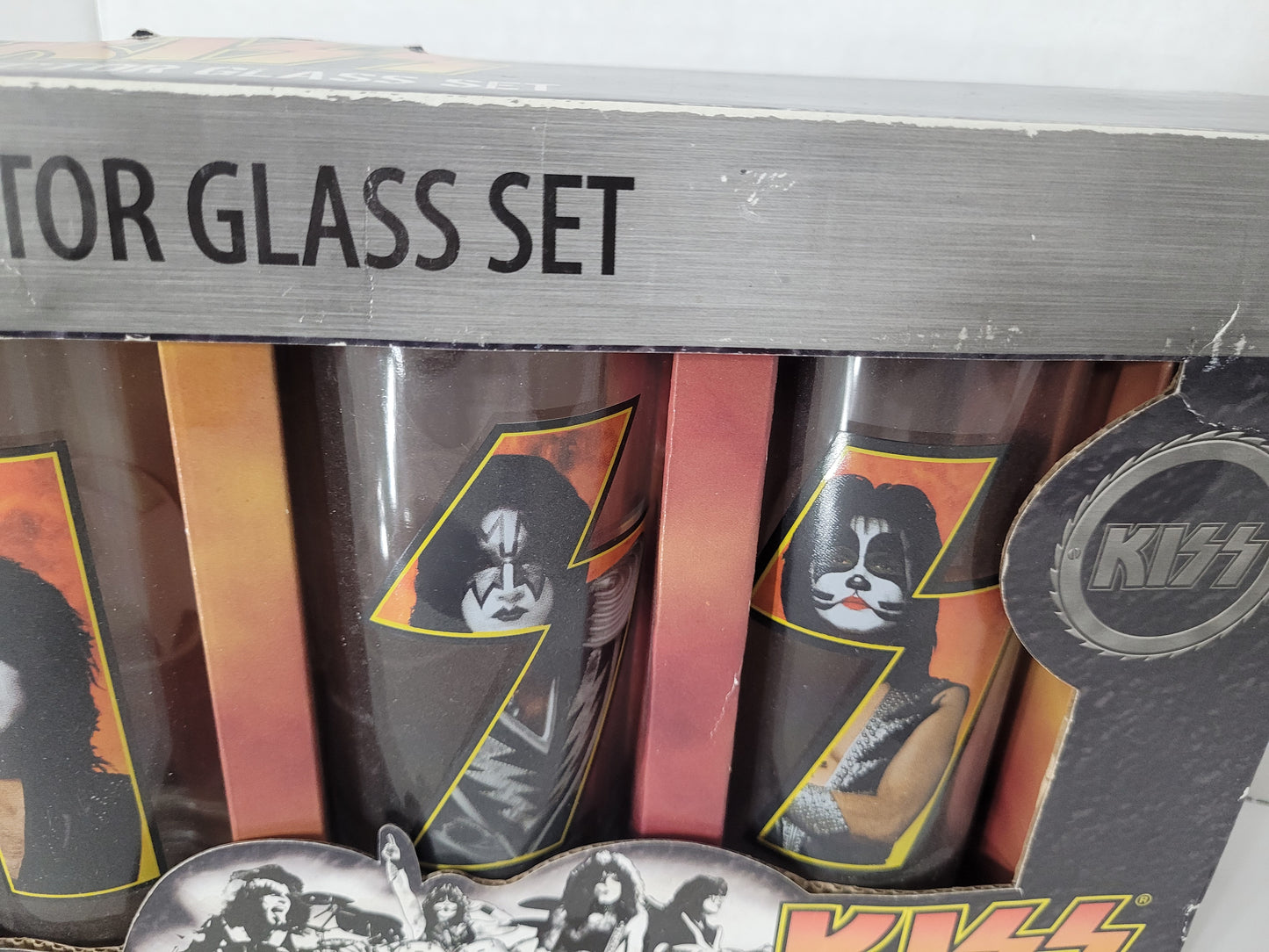 2010 KISS Collector Glass Set – 4 × 10 oz. Glasses – Original Box