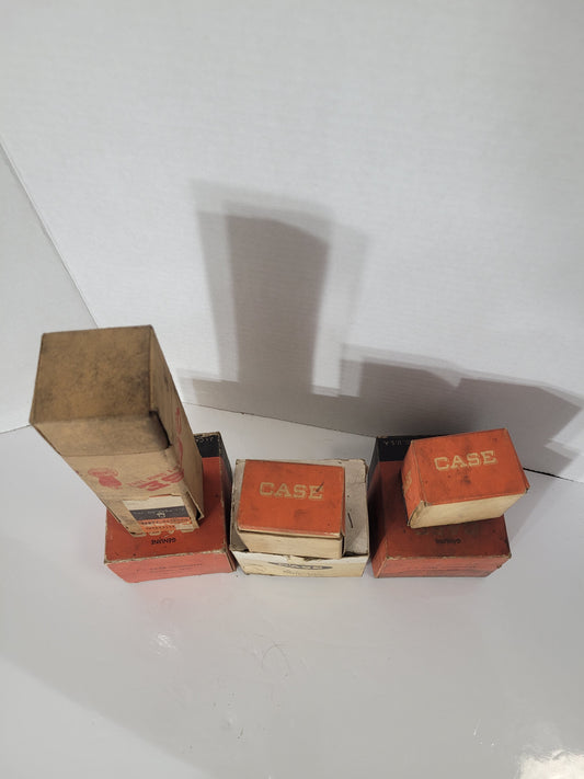 Vintage J.I. Case Genuine Tractor Parts Boxes – Lot of 6 – Magneto & Coil Packaging