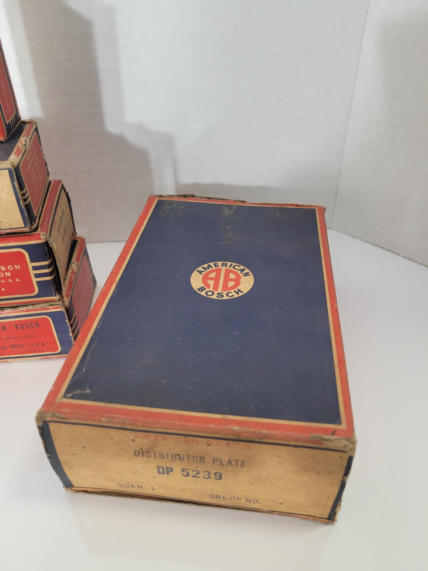 Vintage American Bosch Parts Boxes – Lot of 11 – Ignition & Electrical Packaging