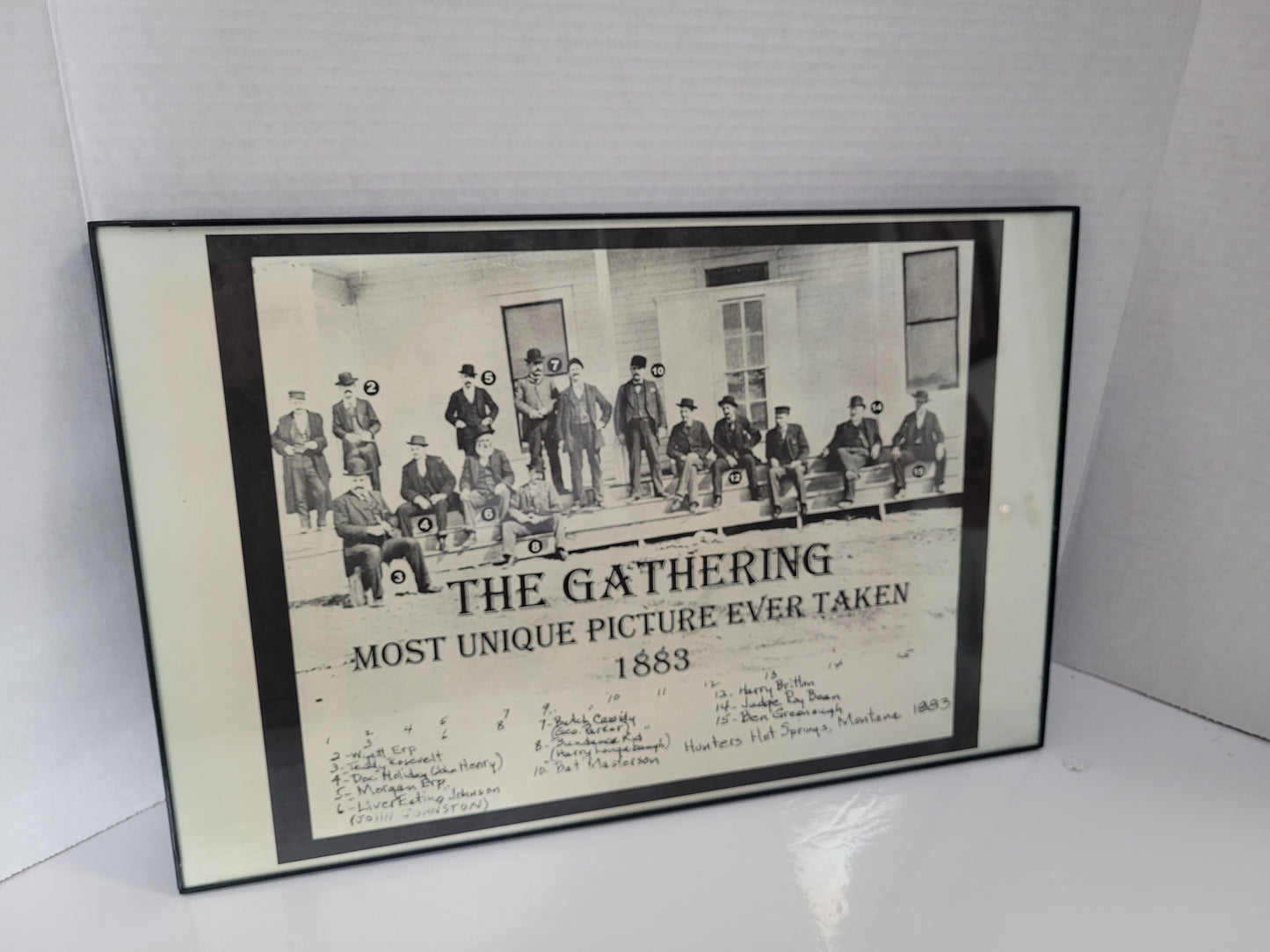 “The Gathering” 1883 Old West Framed Photo Print – 17" x 11.25"
