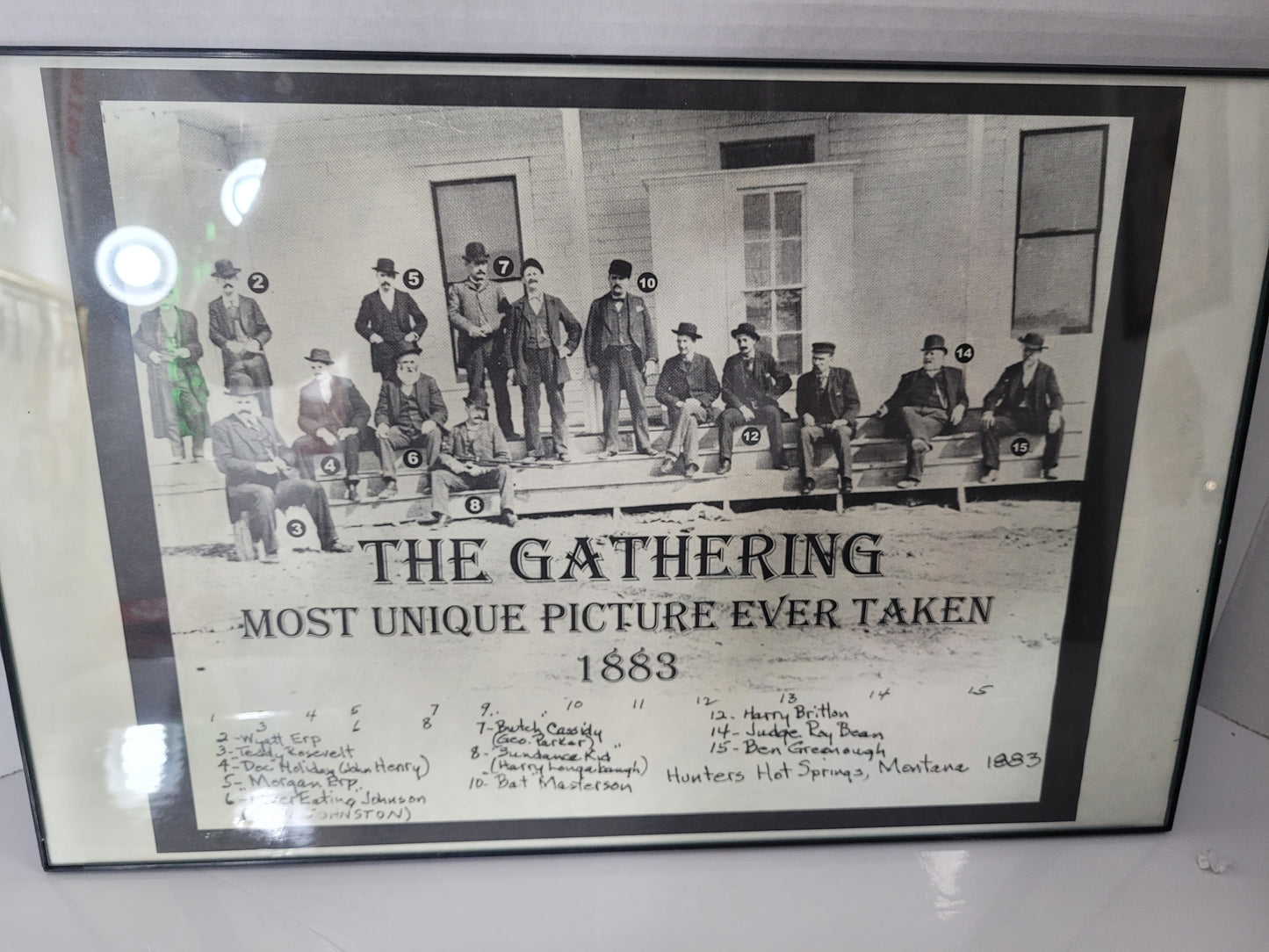 “The Gathering” 1883 Old West Framed Photo Print – 17" x 11.25"