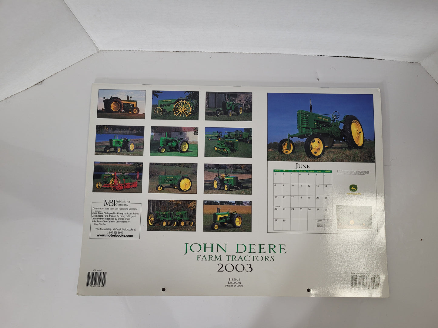 2003 John Deere Farm Tractors Calendar – Andy Kraushaar – MBI Publishing – Licensed John Deere