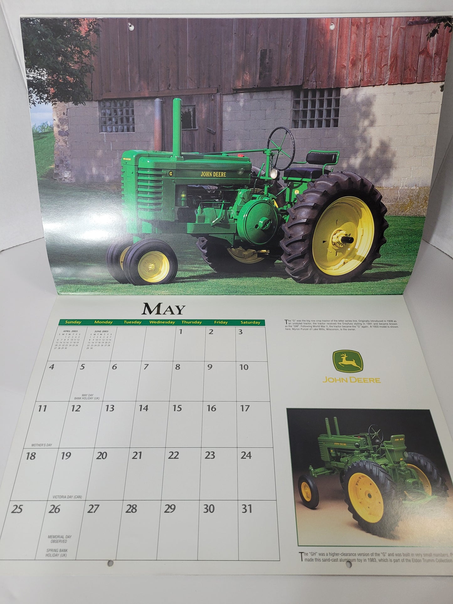 2003 John Deere Farm Tractors Calendar – Andy Kraushaar – MBI Publishing – Licensed John Deere