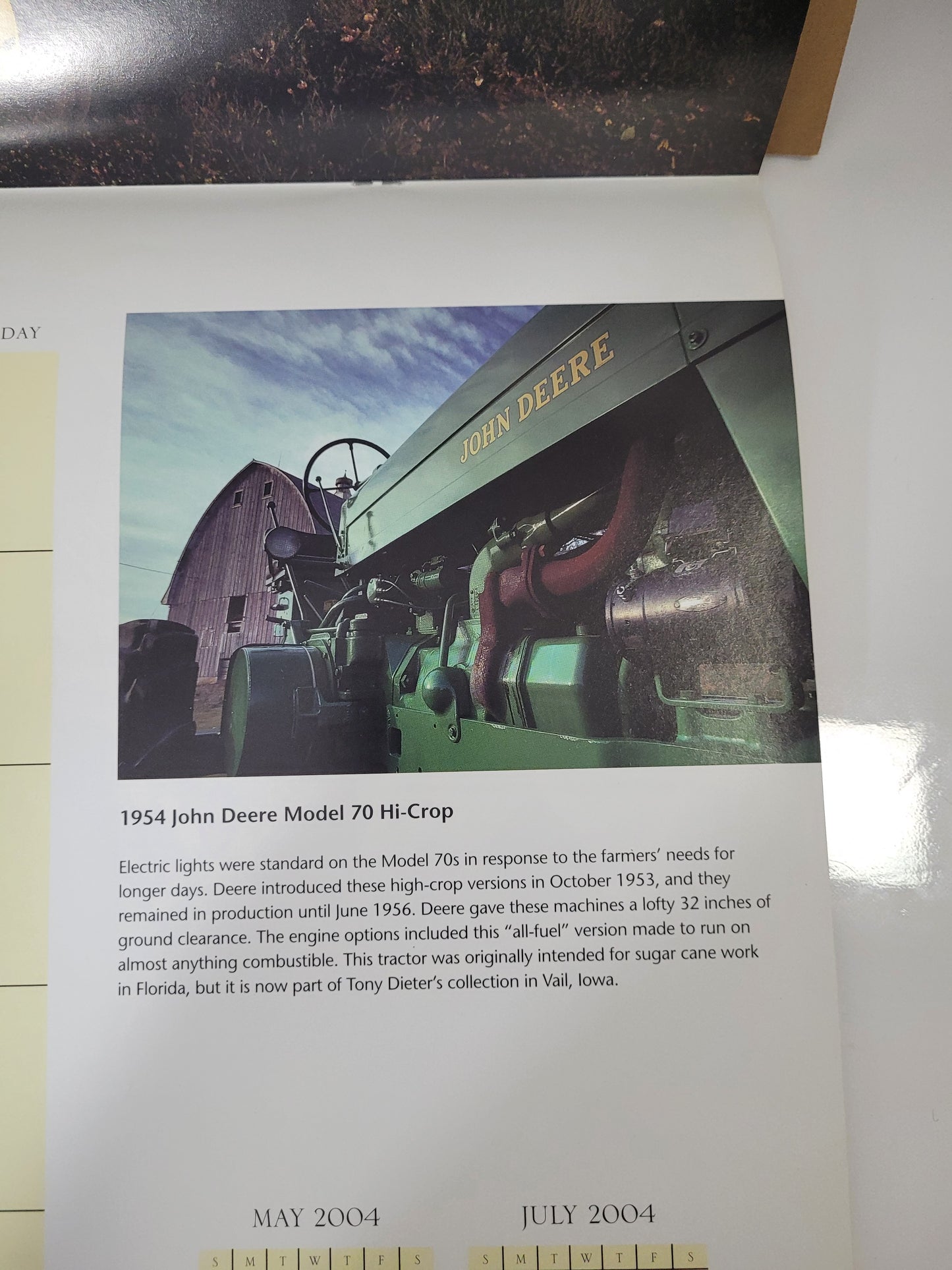 2004 John Deere Farm Tractors 16-Month Calendar – Randy Leffingwell – Licensed John Deere