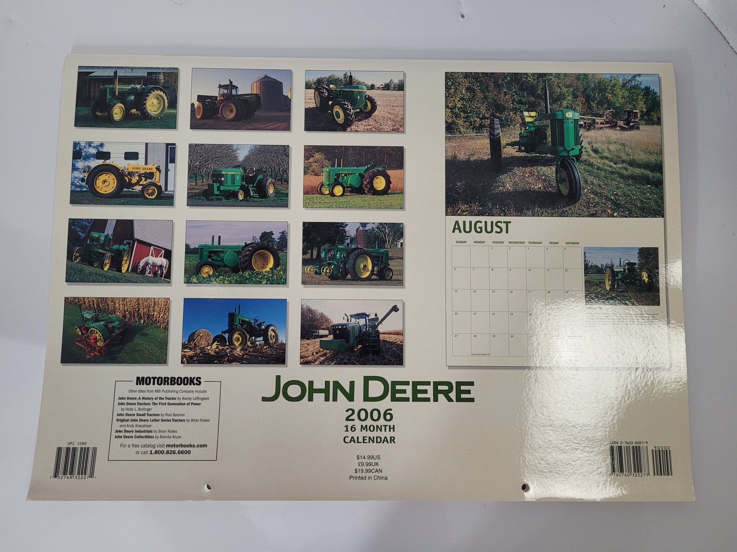 2006 John Deere 16-Month Calendar – Randy Leffingwell & Jeff Hackett – Licensed John Deere