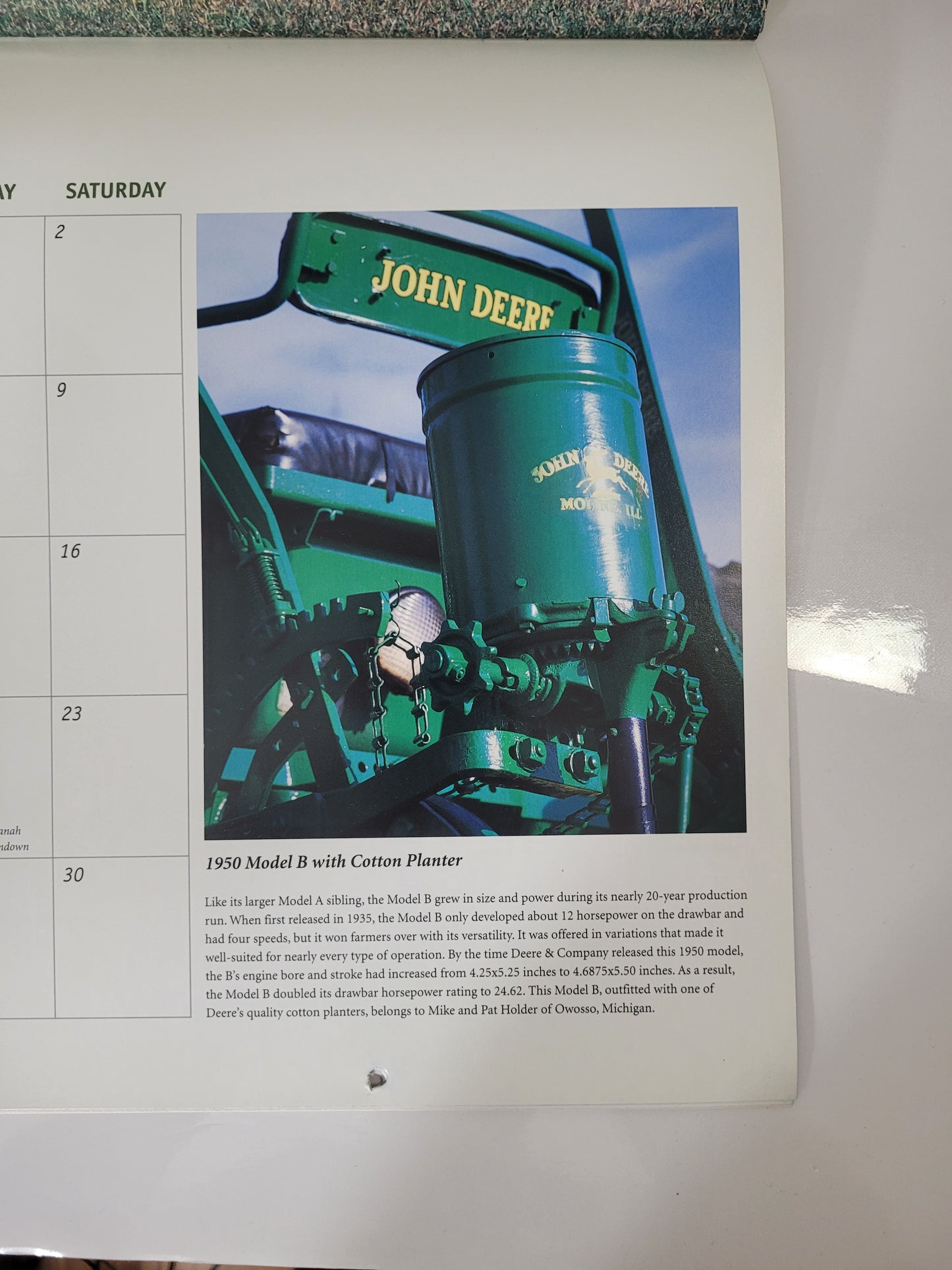 2006 John Deere 16-Month Calendar – Randy Leffingwell & Jeff Hackett – Licensed John Deere