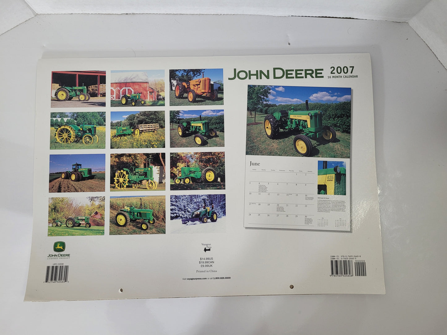 2007 John Deere 16-Month Calendar – Jeff Hackett – Licensed John Deere – Voyageur Press