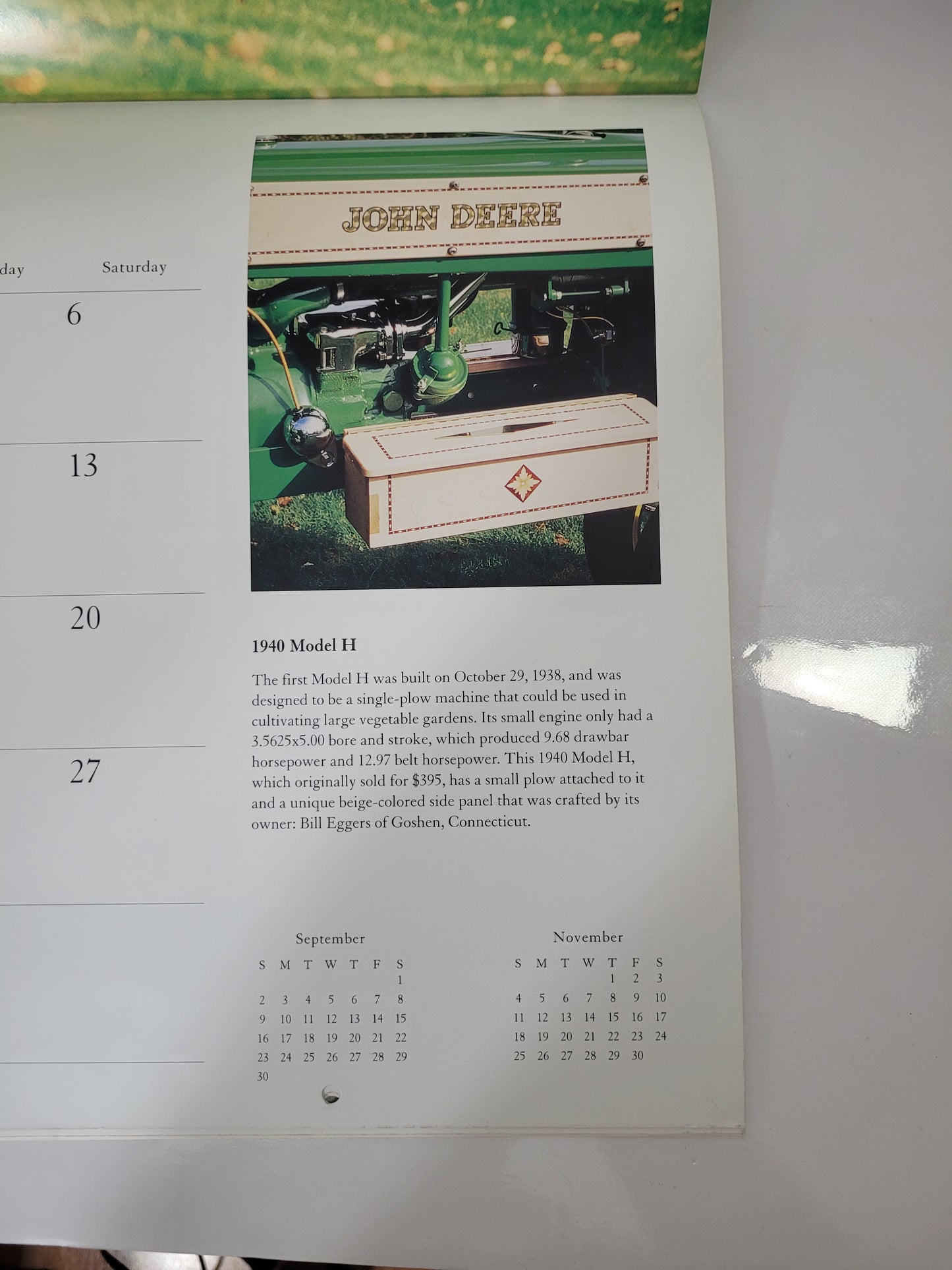 2007 John Deere 16-Month Calendar – Jeff Hackett – Licensed John Deere – Voyageur Press