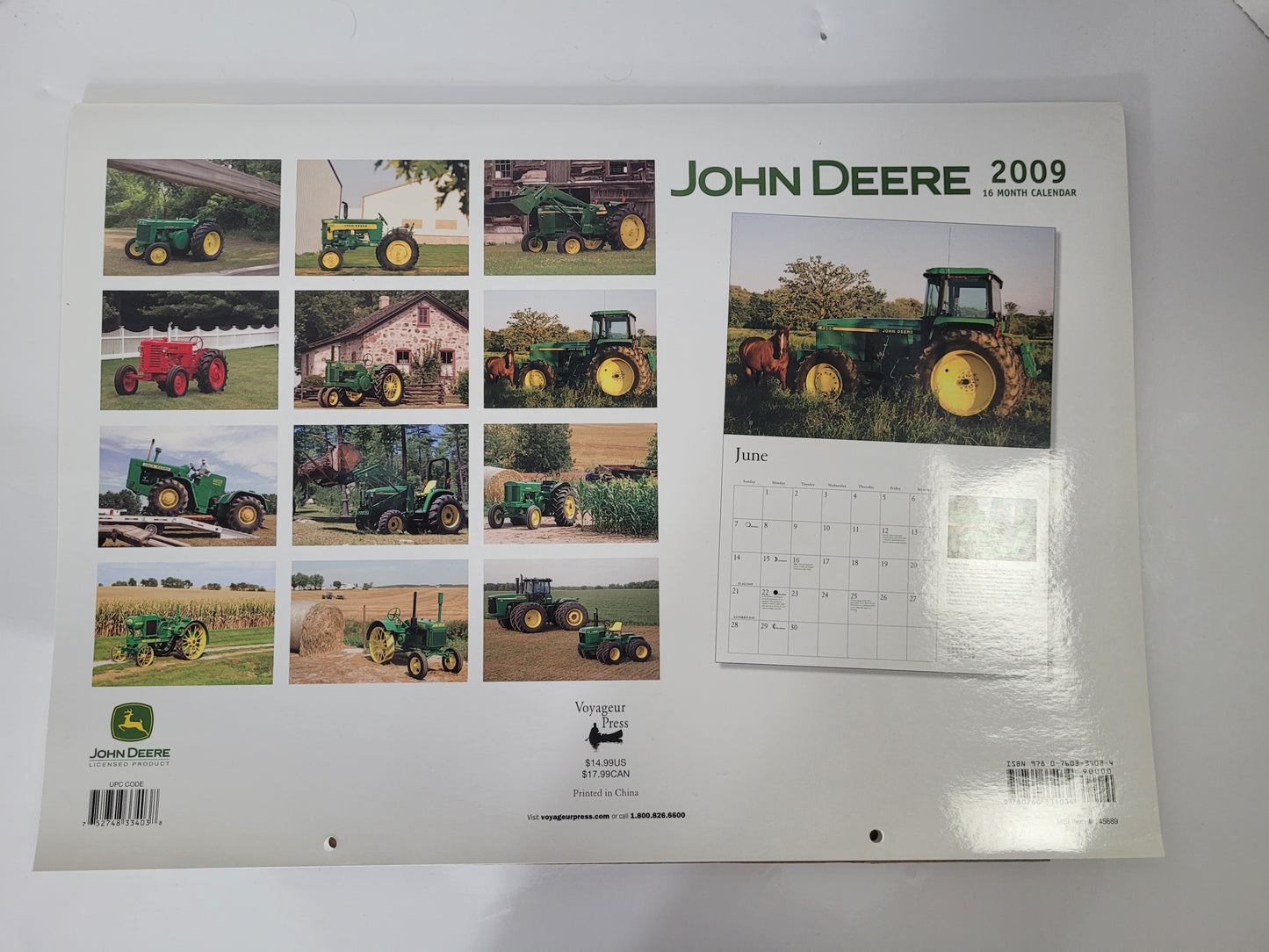 2009 John Deere 16-Month Calendar – Andy Kraushaar – Voyageur Press – Licensed John Deere