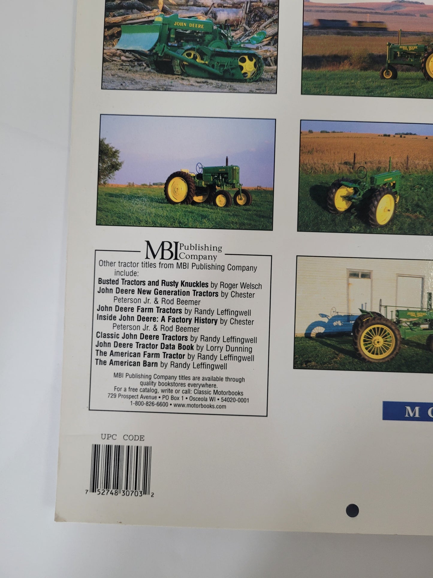 2000 John Deere Farm Tractors Calendar – Andy Kraushaar – Motorbooks / MBI Publishing