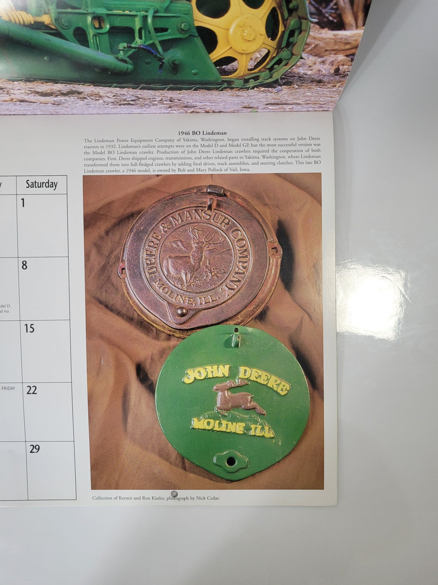 2000 John Deere Farm Tractors Calendar – Andy Kraushaar – Motorbooks / MBI Publishing