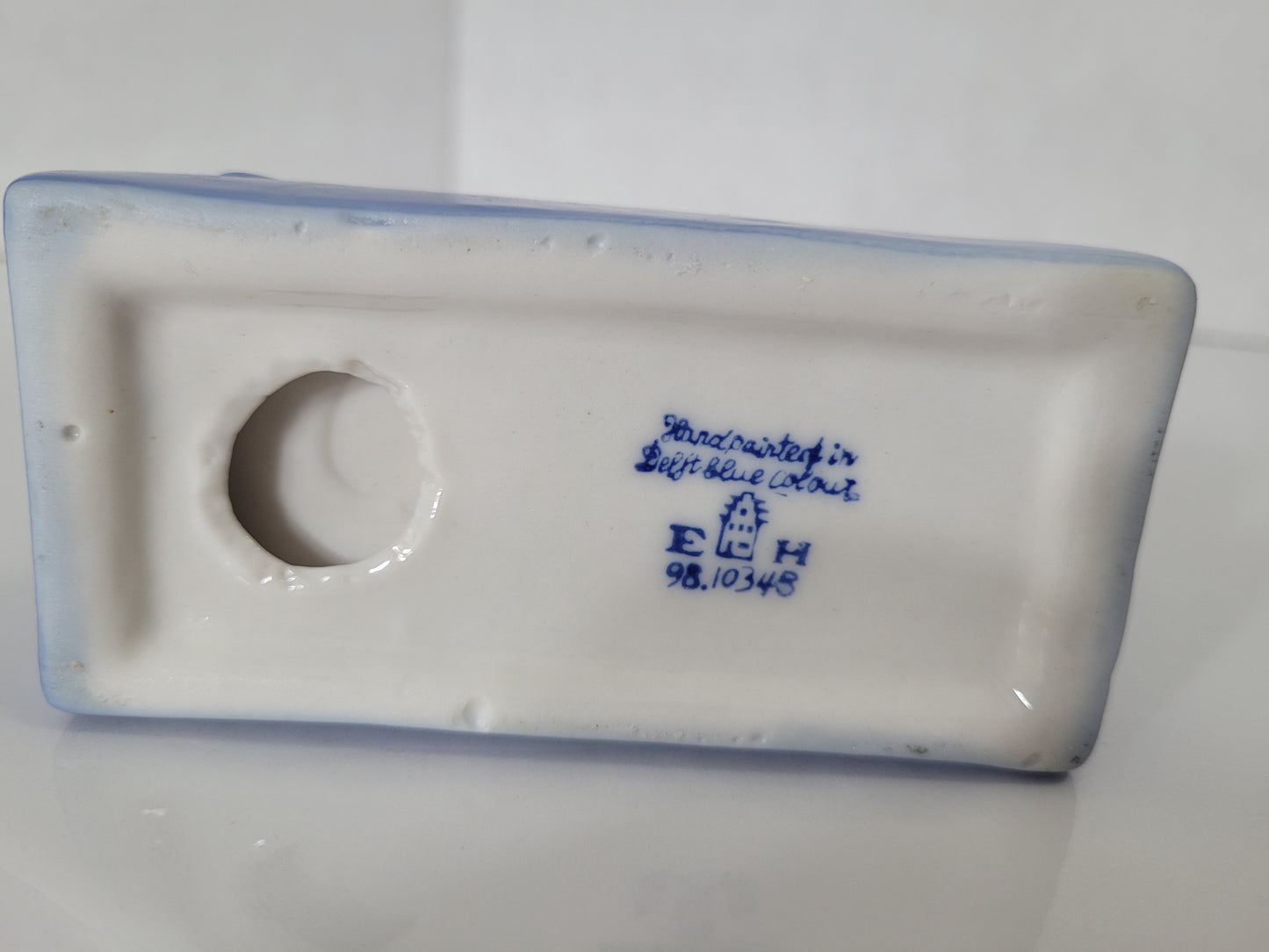 Vintage Holland Delft Blue Triple Windmill Figurine – Hand Painted – Moving Blades – 4"