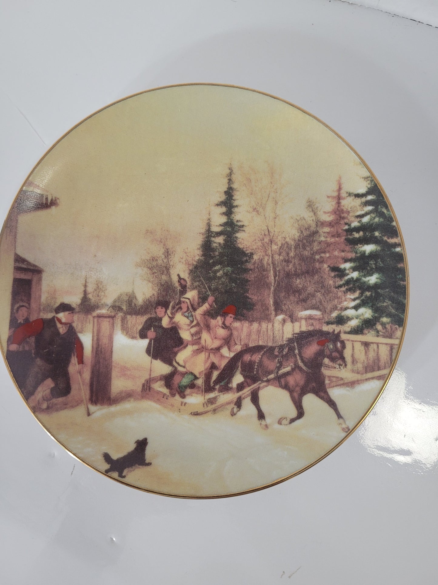Limited Edition “Briking the Toll” Old Canada Collector Plate – Cornelius Krieghoff – No. 433/3200