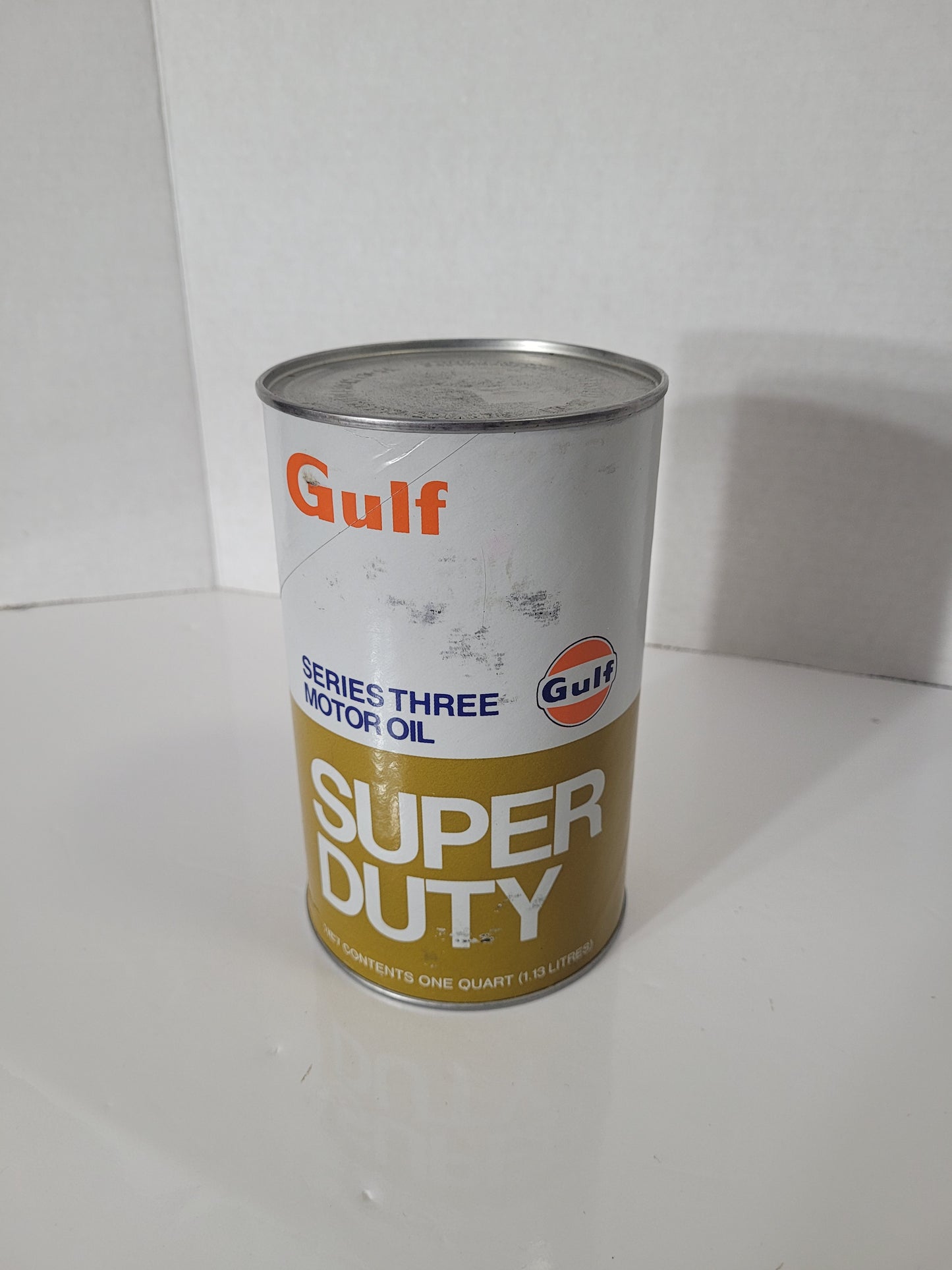 Vintage Gulf Super Duty Series Three Motor Oil – Full Sealed 1 Quart Can